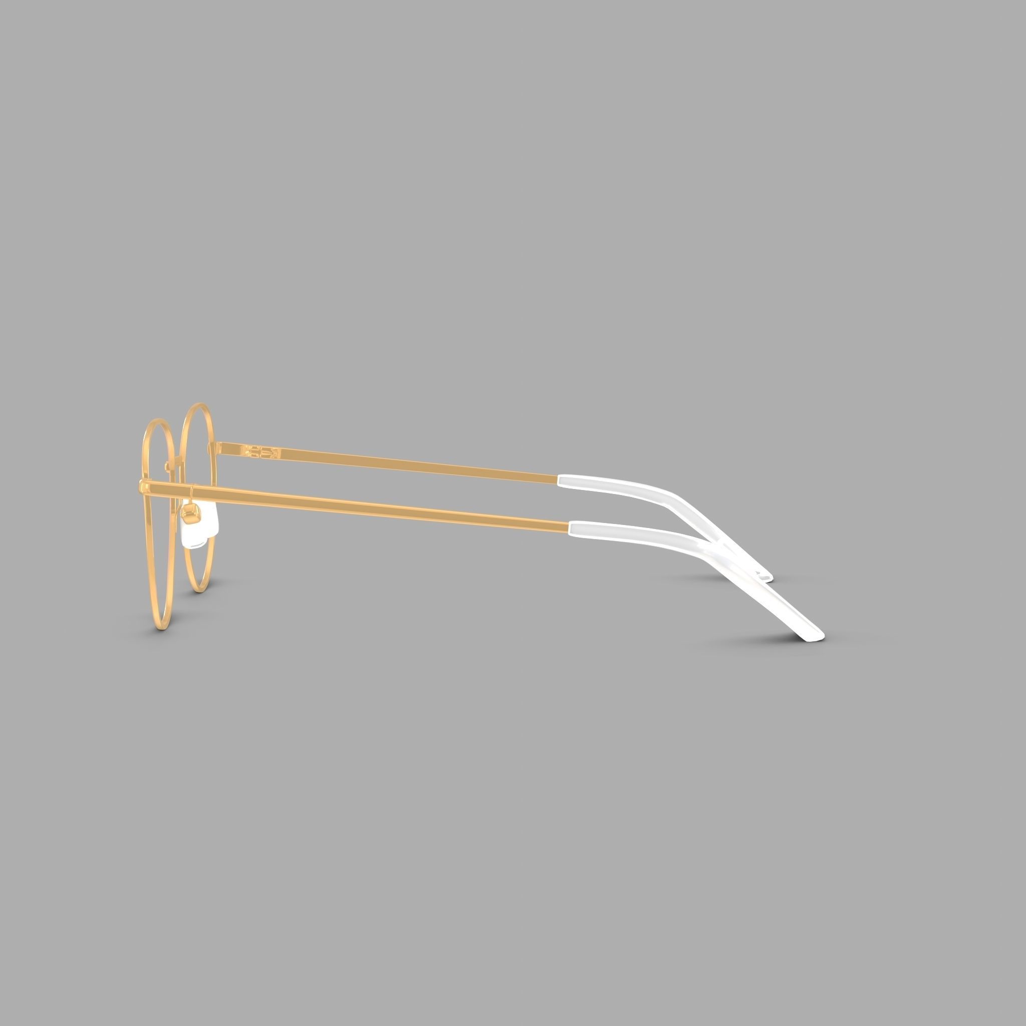 Eco - Manila Pink Rose Gold Glasses Low-poly 3D model_3