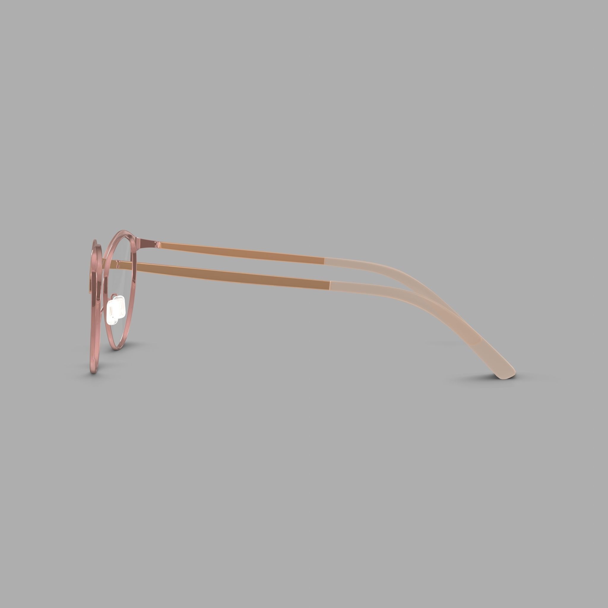 Eco - Livigno Nude Rose Gold Glasses Low-poly 3D model_3