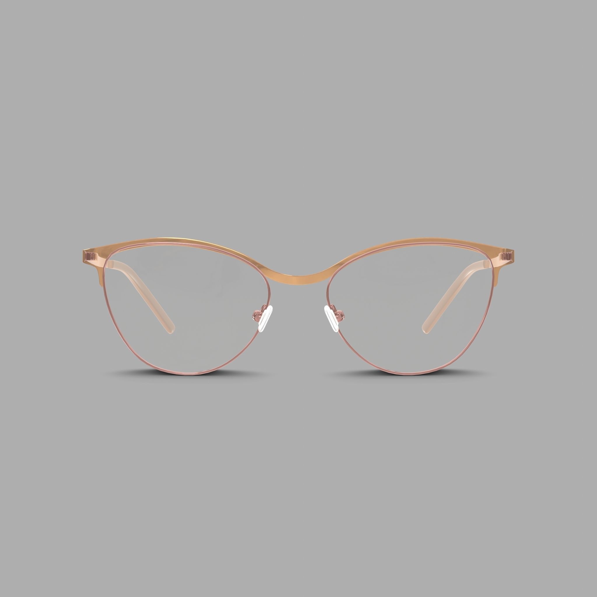 Eco - Livigno Nude Rose Gold Glasses Low-poly 3D model_2