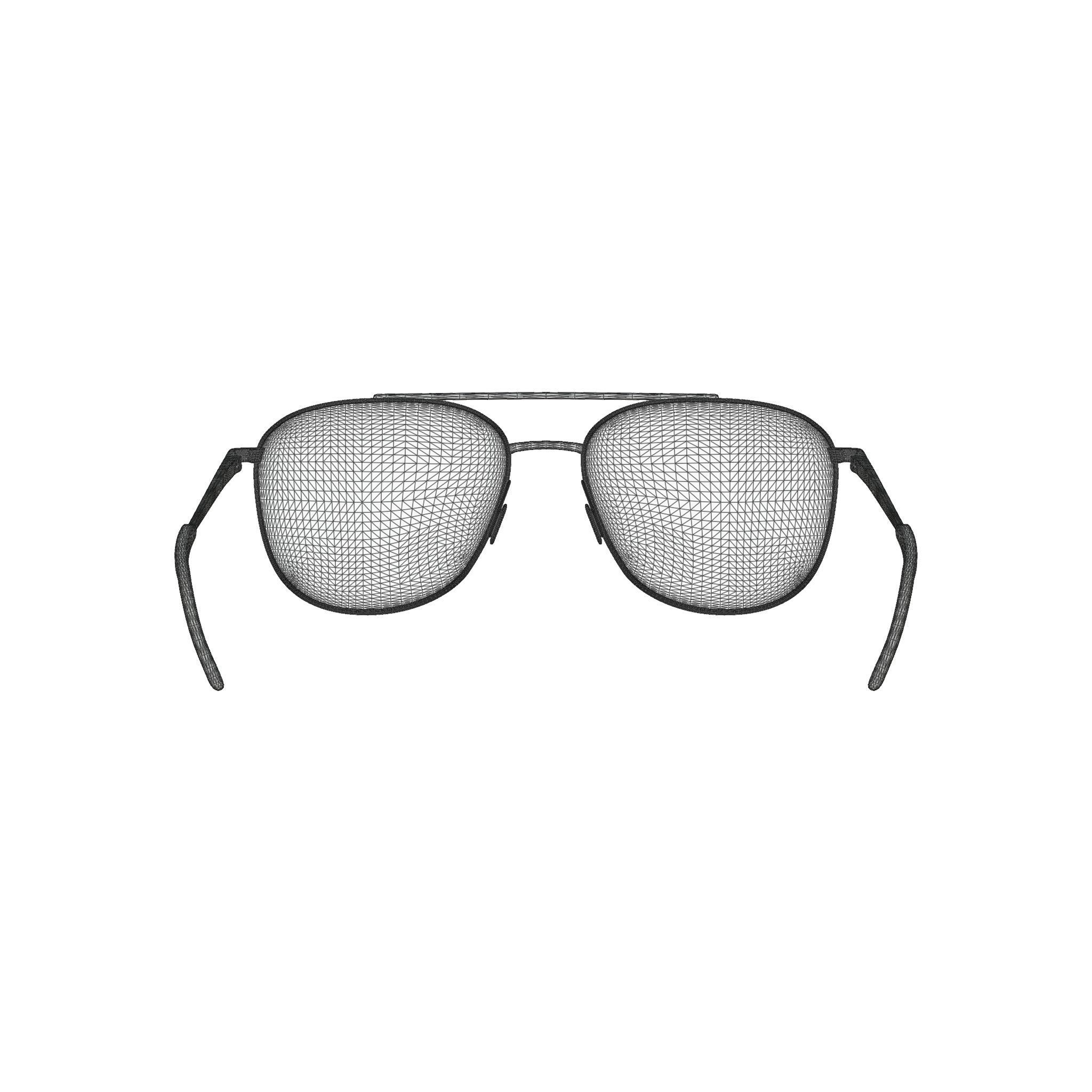 Eco - Edinburgh Black Gold Glasses Low-poly 3D model_5