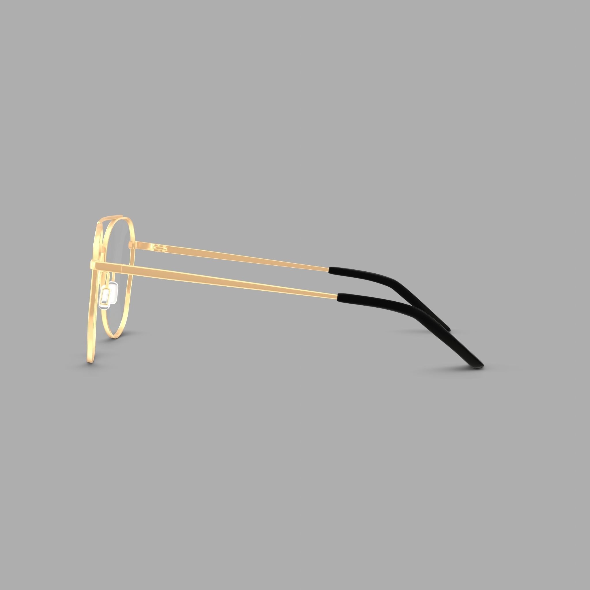 Eco - Edinburgh Black Gold Glasses Low-poly 3D model_3