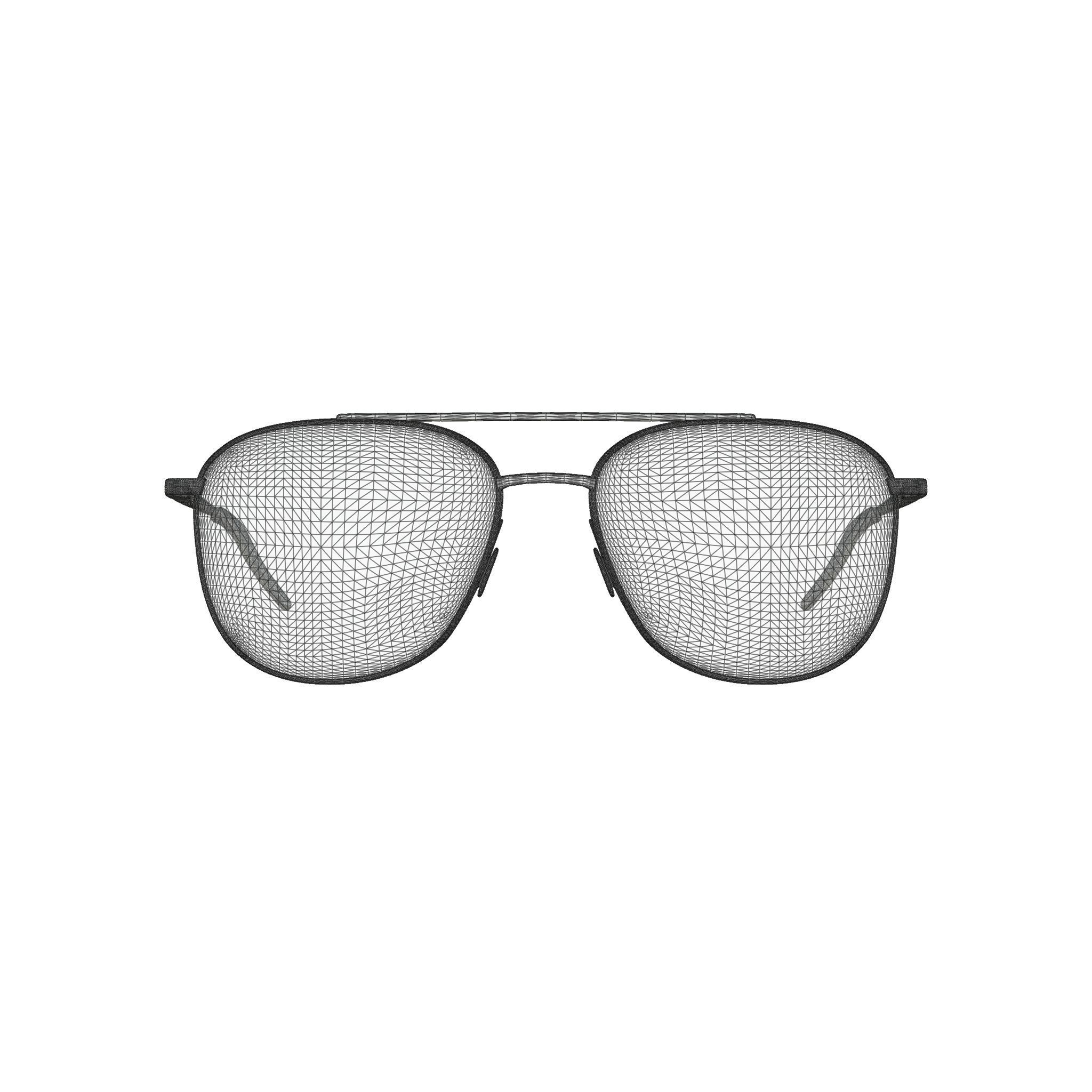 Eco - Edinburgh Black Gold Glasses Low-poly 3D model_6