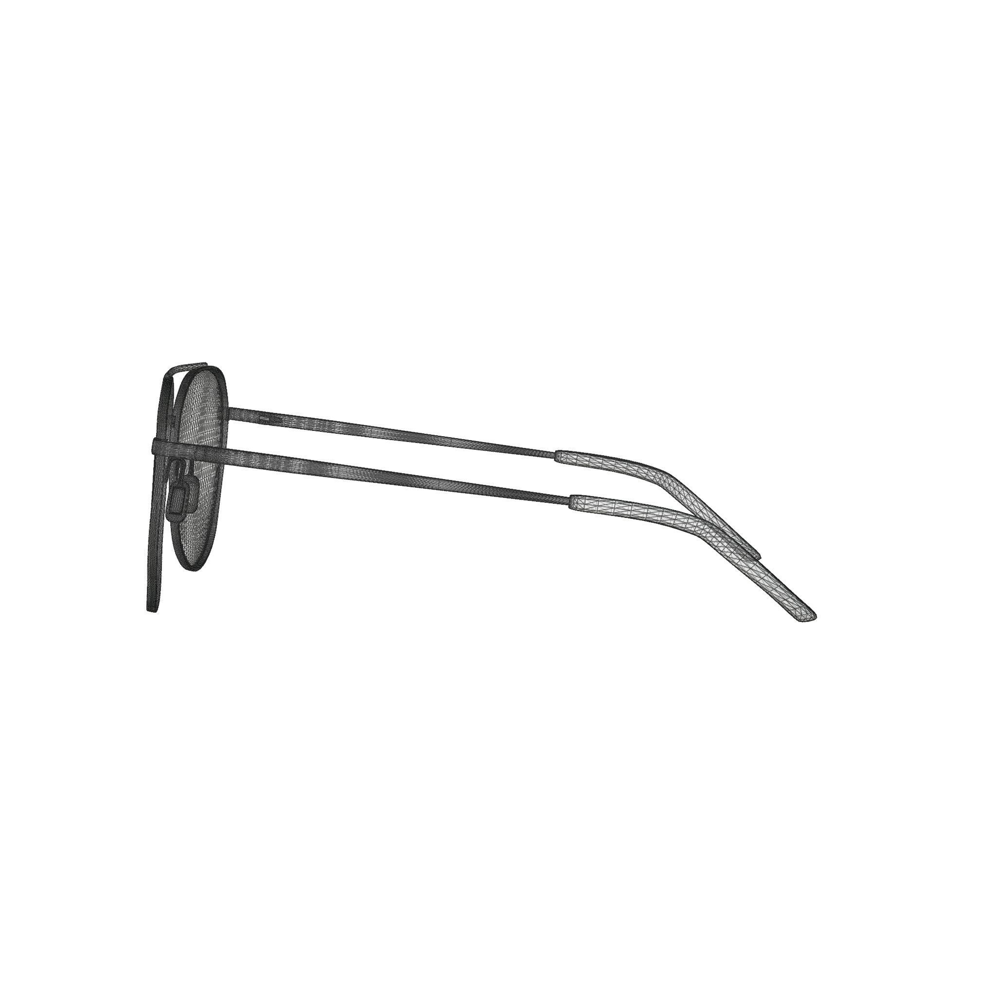 Eco - Edinburgh Black Gold Glasses Low-poly 3D model_7