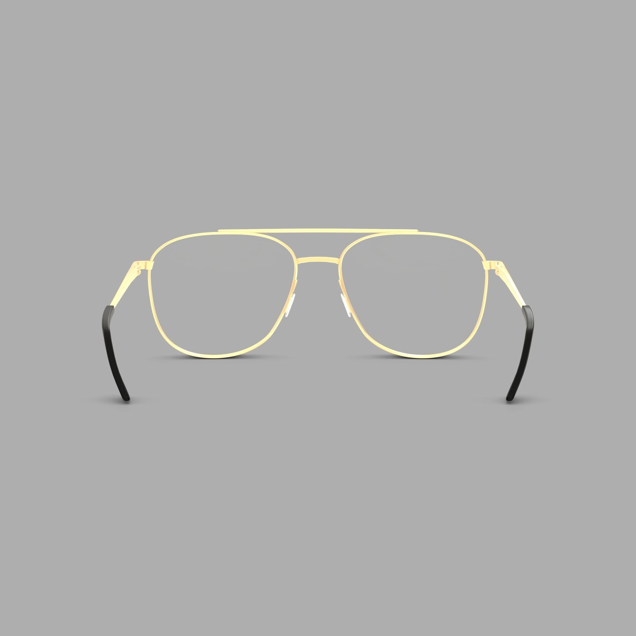 Eco - Edinburgh Black Gold Glasses Low-poly 3D model_1