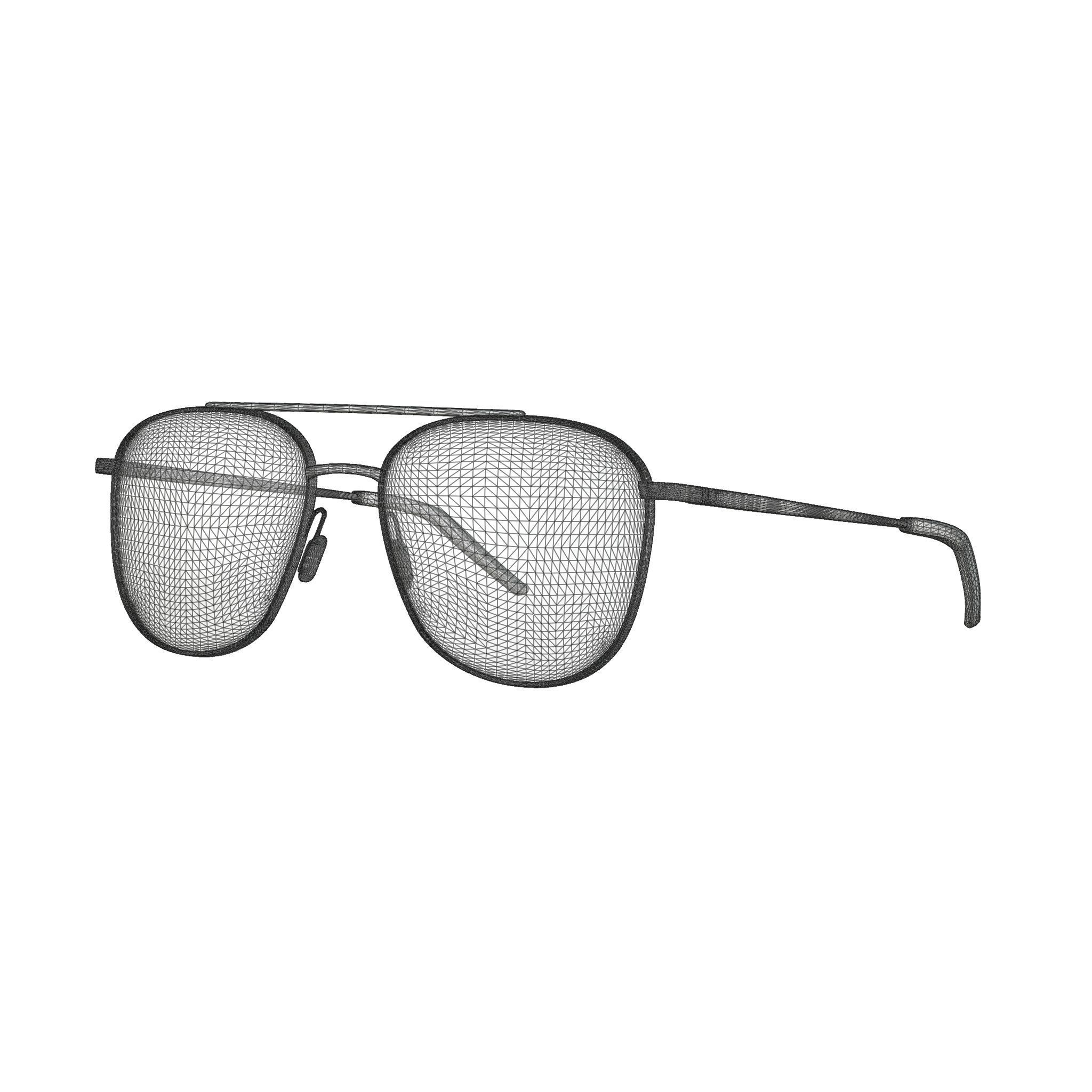 Eco - Edinburgh Black Gold Glasses Low-poly 3D model_4