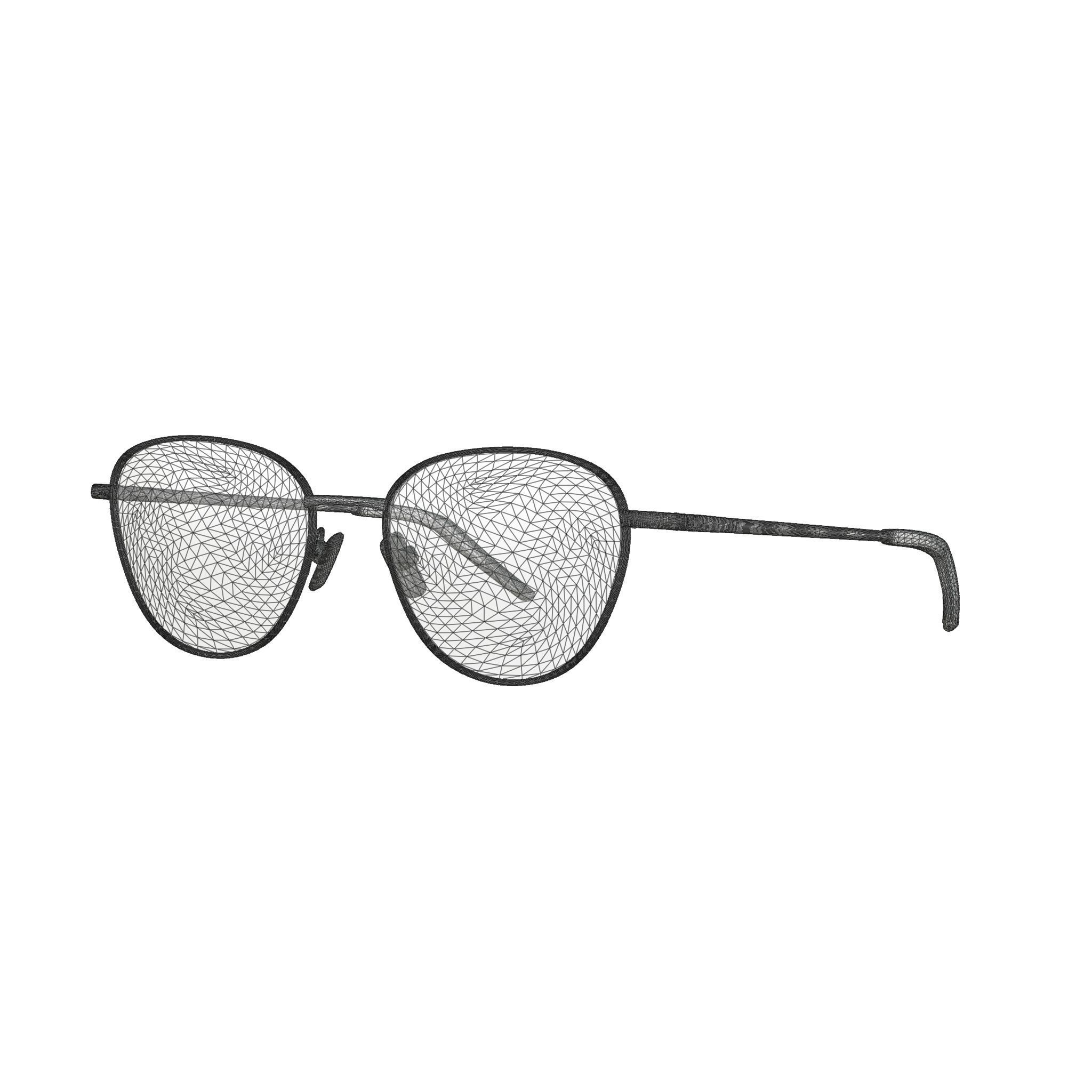 Eco - Manila Lavander Gold Glasses Low-poly 3D model_4