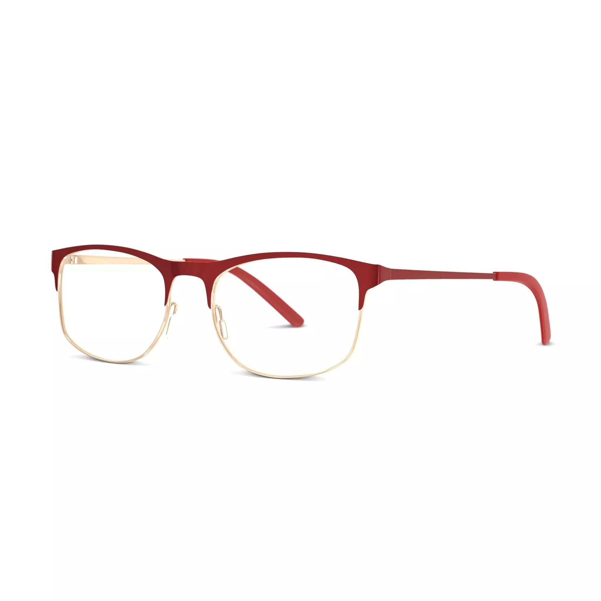 Eco - Maya Matte Burgundy Glasses Low-poly 3D model_0