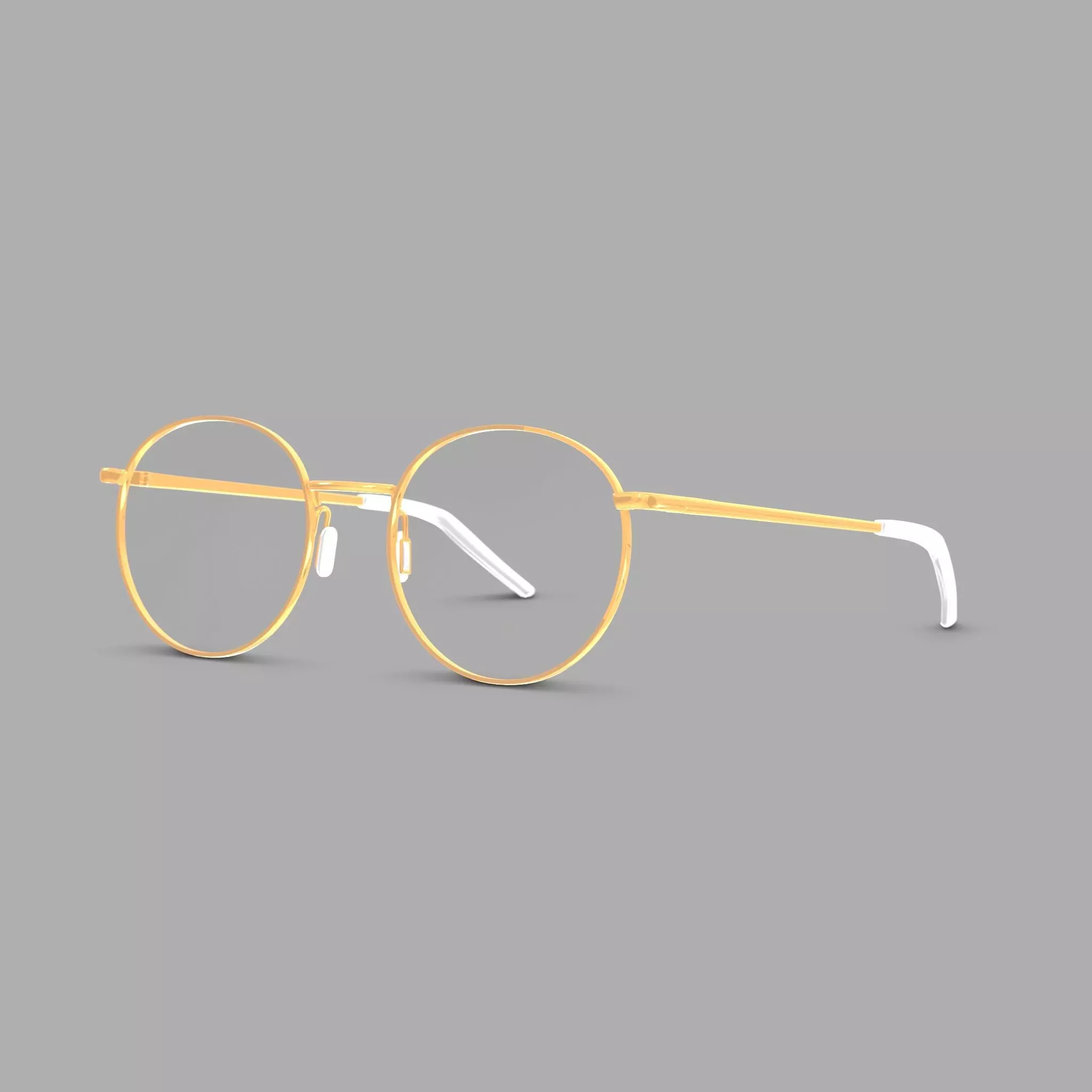 Eco - Naples Pink Rose Gold Glasses Low-poly 3D model_0