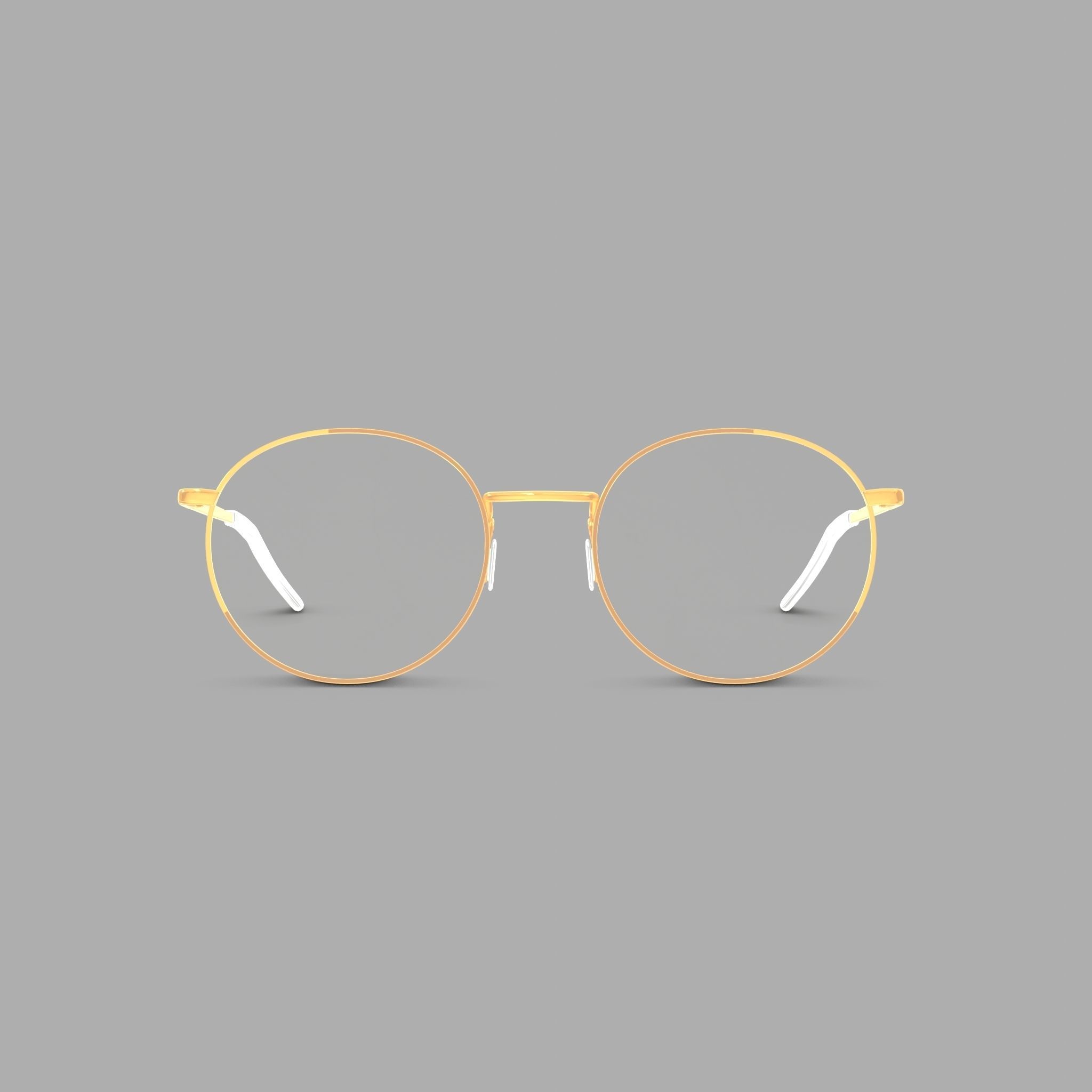 Eco - Naples Pink Rose Gold Glasses Low-poly 3D model_2