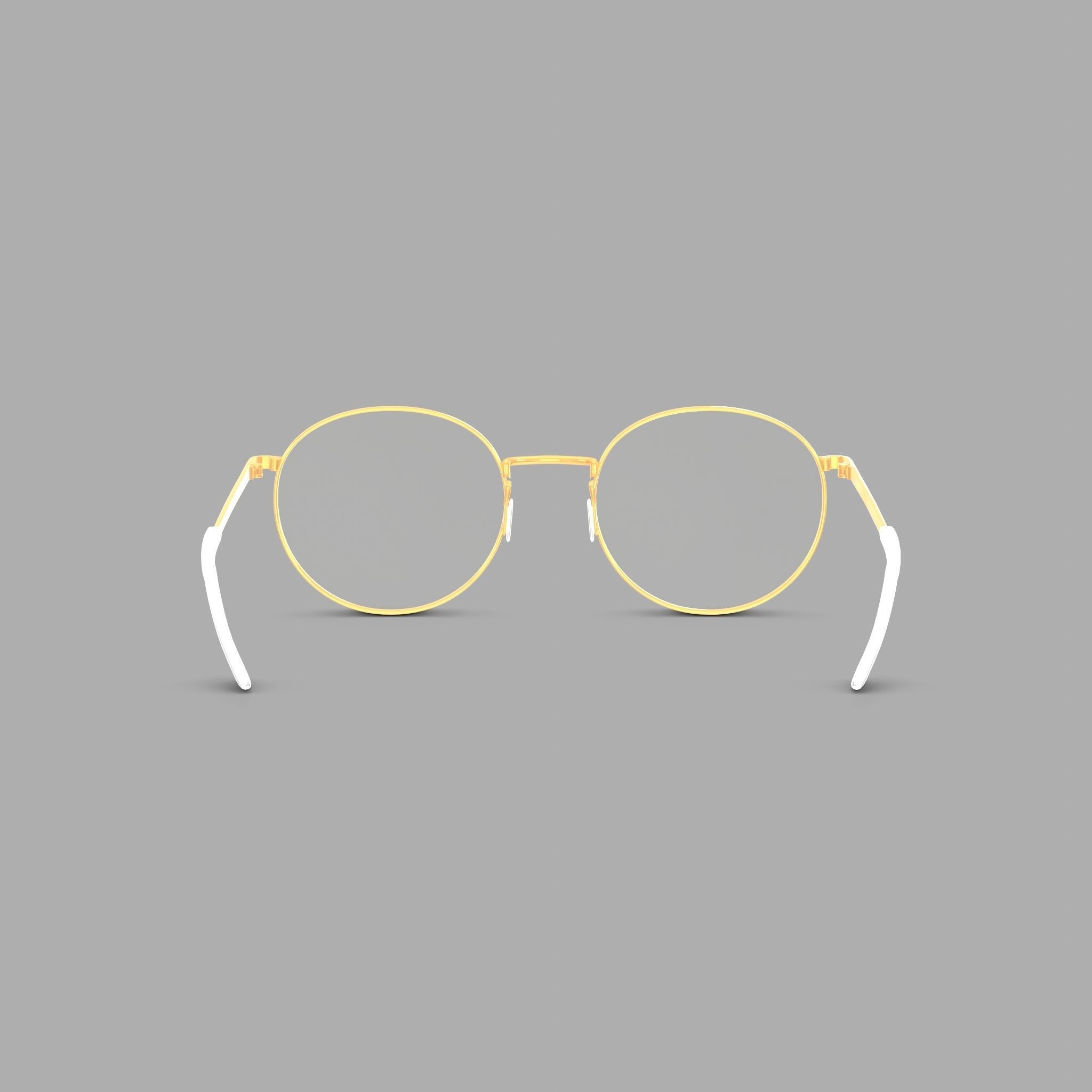 Eco - Naples Pink Rose Gold Glasses Low-poly 3D model_1