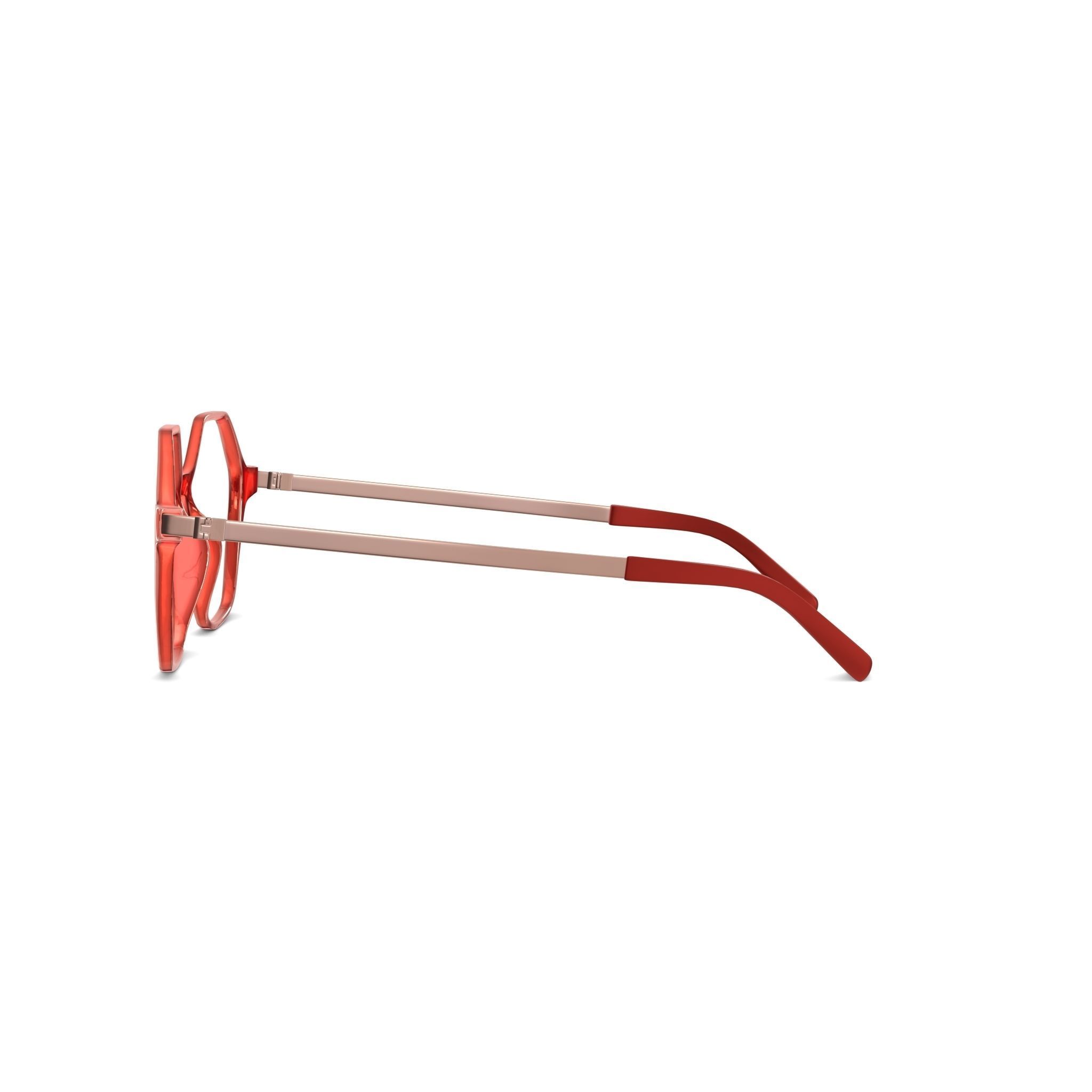 Eco - Gail Pink Coral Glasses Low-poly 3D model_3