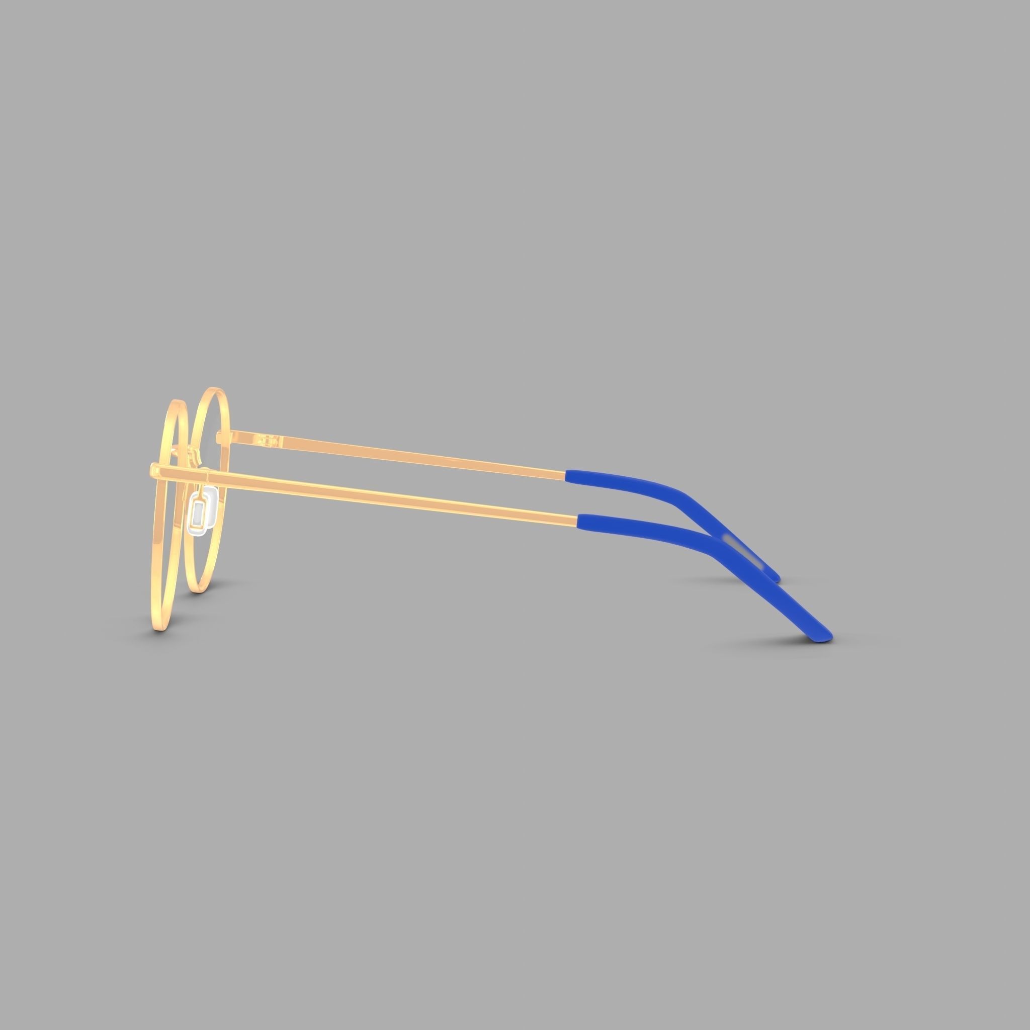 Eco - Naples Navy Gold Glasses Low-poly 3D model_3