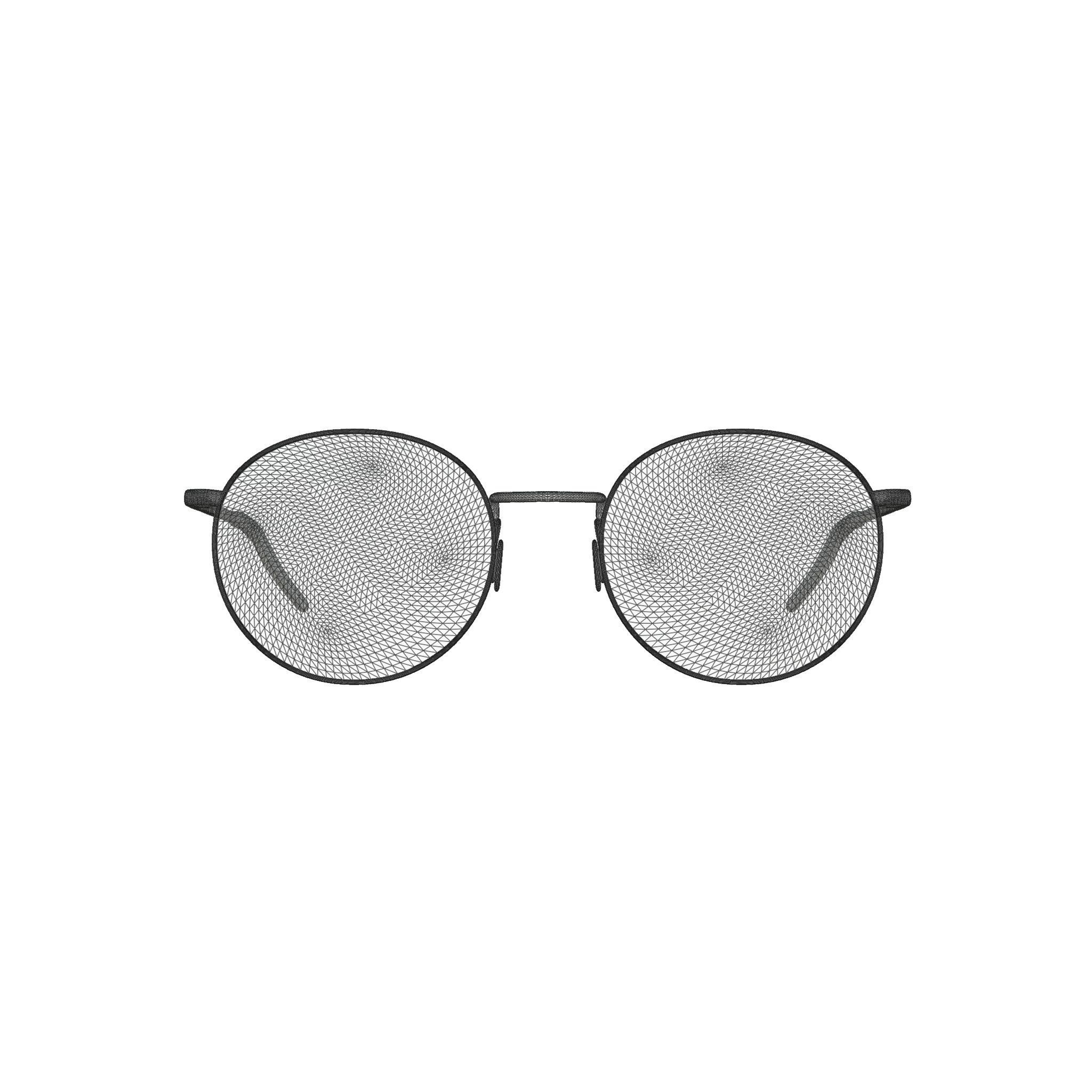 Eco - Naples Navy Gold Glasses Low-poly 3D model_6