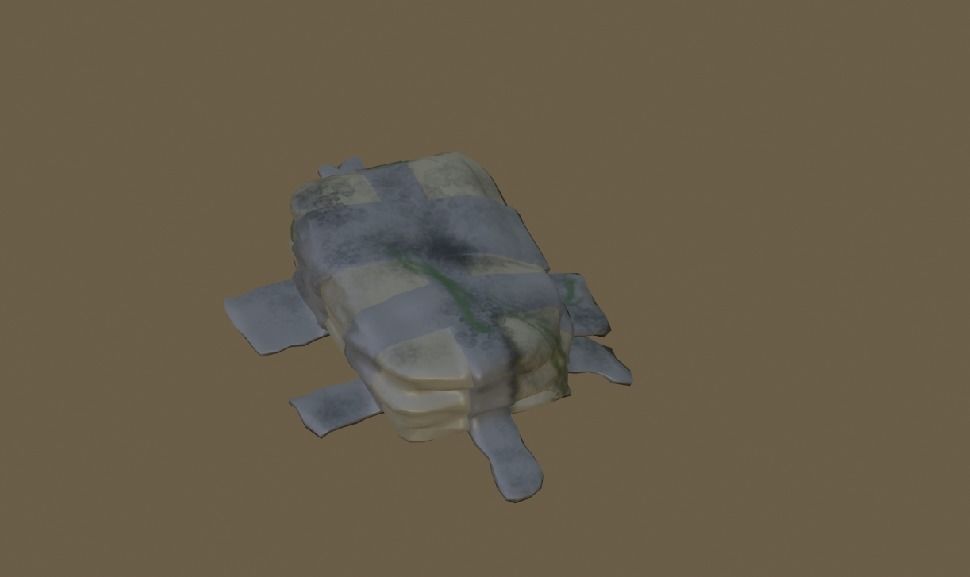 Drugs bag sea  Low-poly 3D model_3
