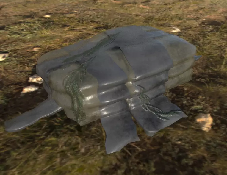 Drugs bag sea  Low-poly 3D model_0