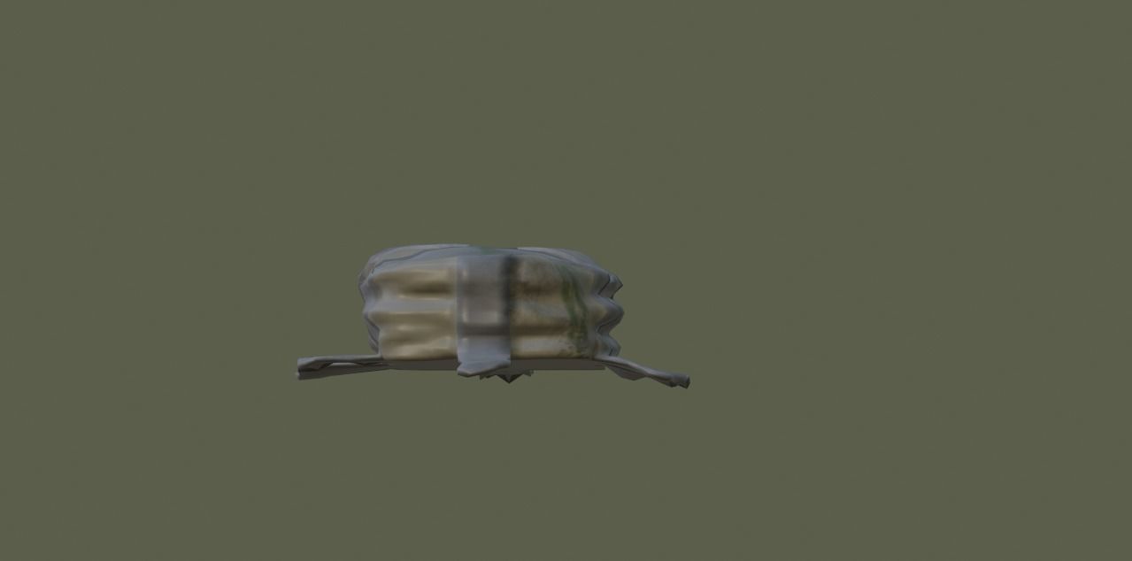 Drugs bag sea  Low-poly 3D model_2