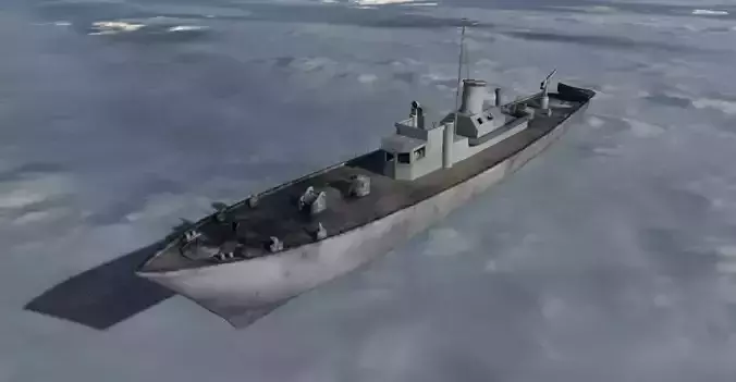 Abadoned damaged ship