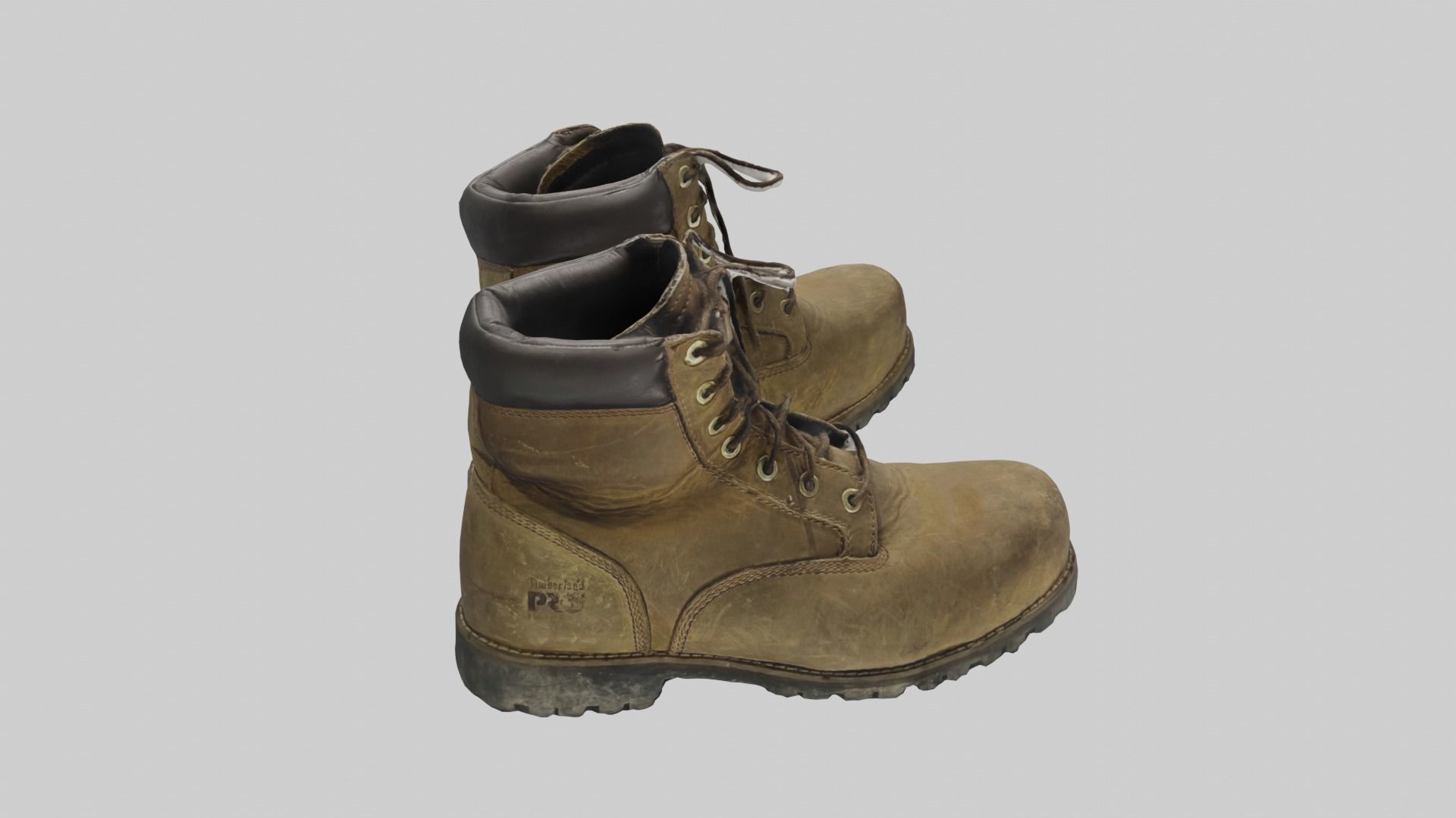 Leather Heavyduty Boots 3D model_2