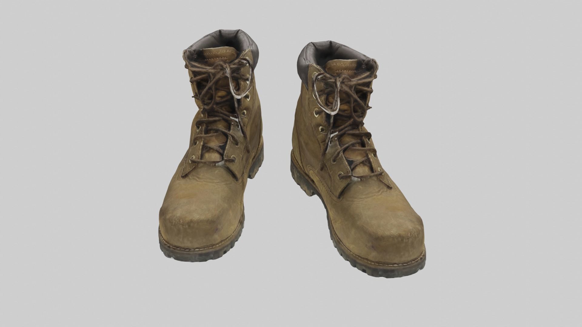 Leather Heavyduty Boots 3D model_3