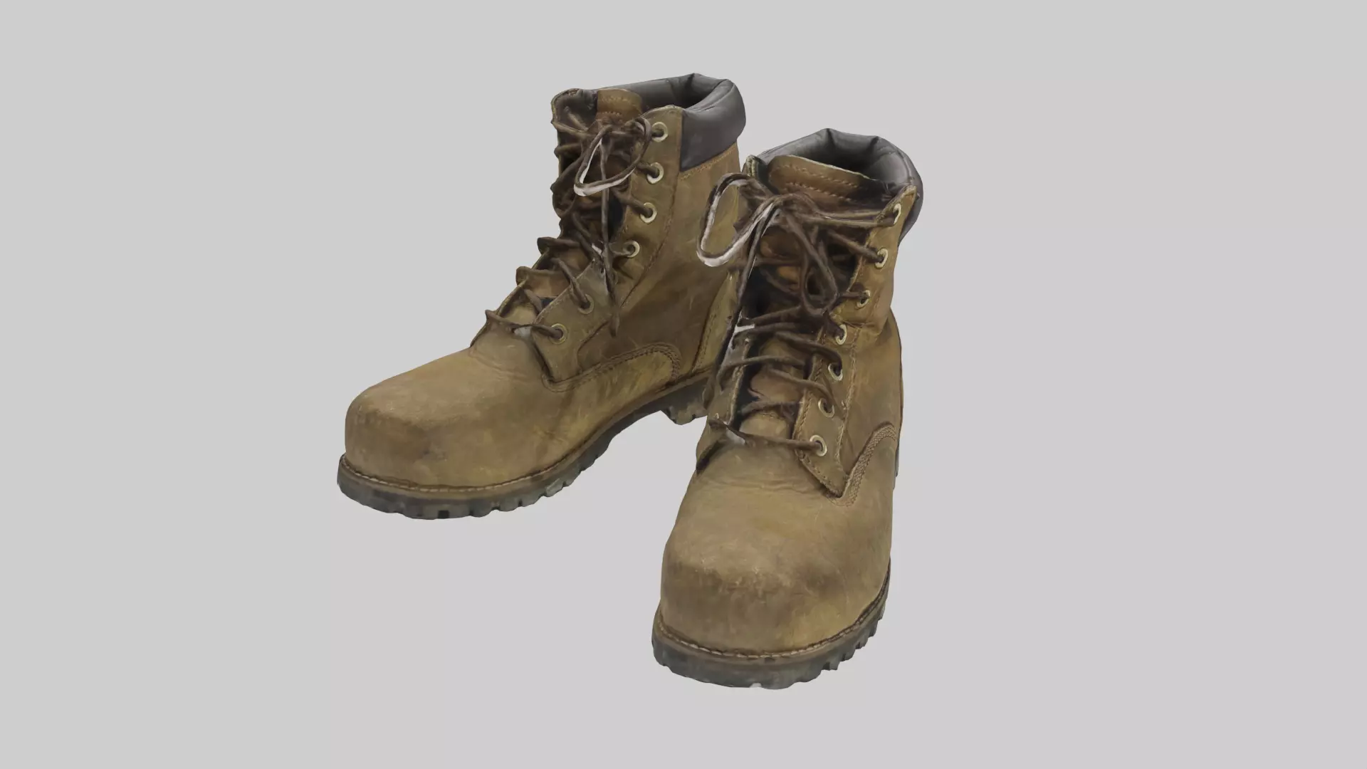 Leather Heavyduty Boots 3D model_0