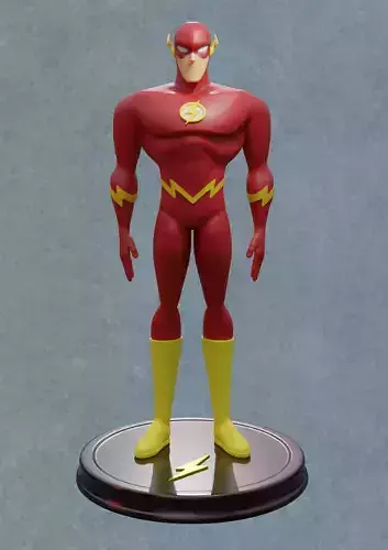 The Flash Justice League the animated series 3D print model