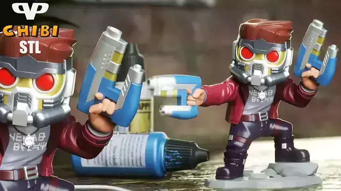 Star-Lord Chibi STL for 3D Printing ChibiSTL 3DXM