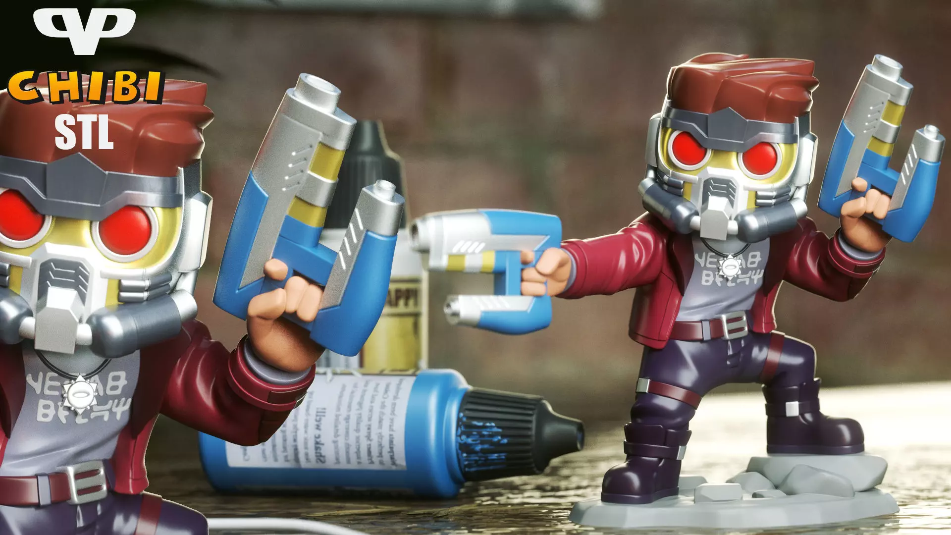 Star-Lord Chibi STL for 3D Printing ChibiSTL 3DXM 3D print model