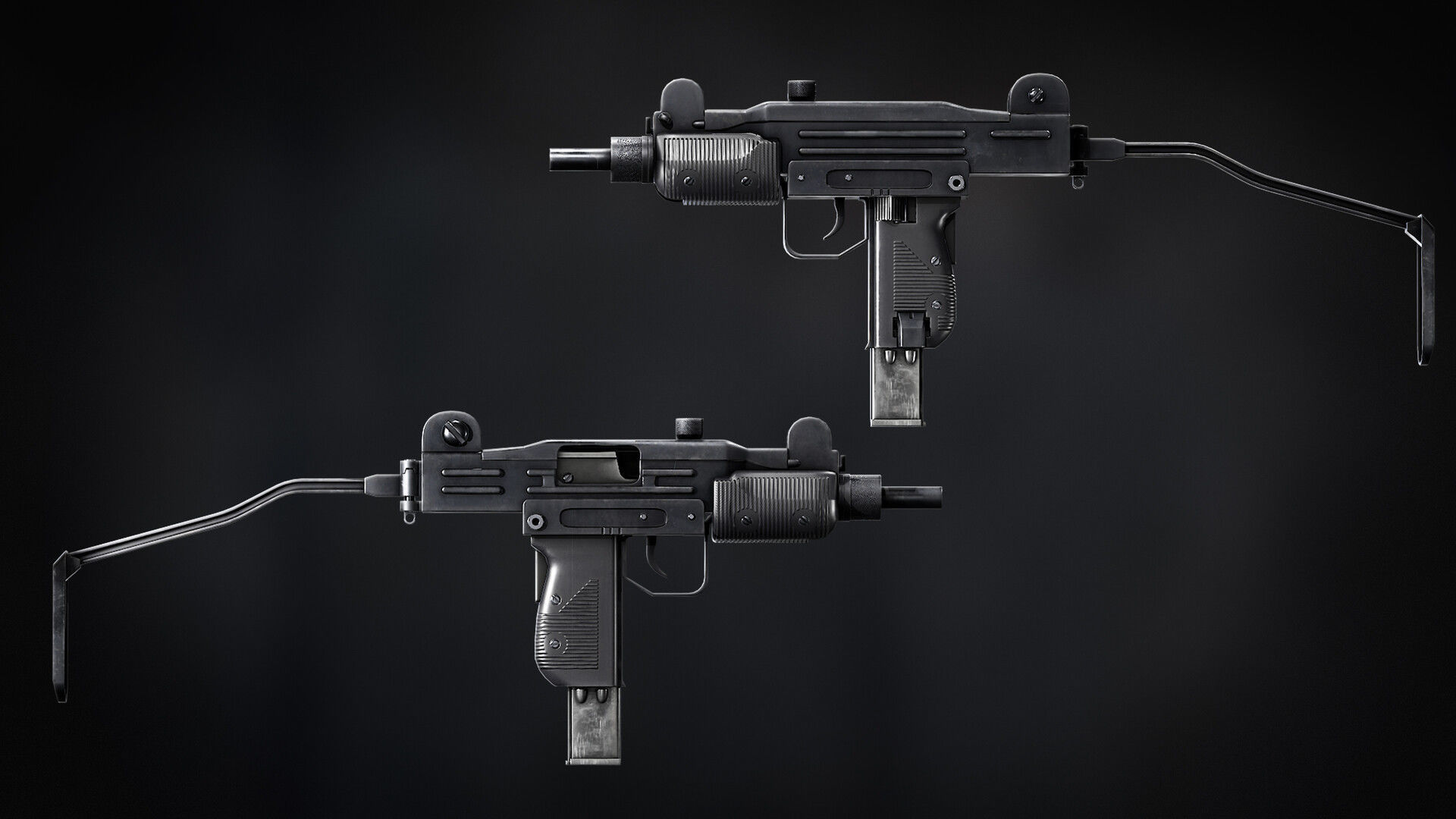 AAA Micro Uzi Game Ready PBR  Low-poly 3D model_2