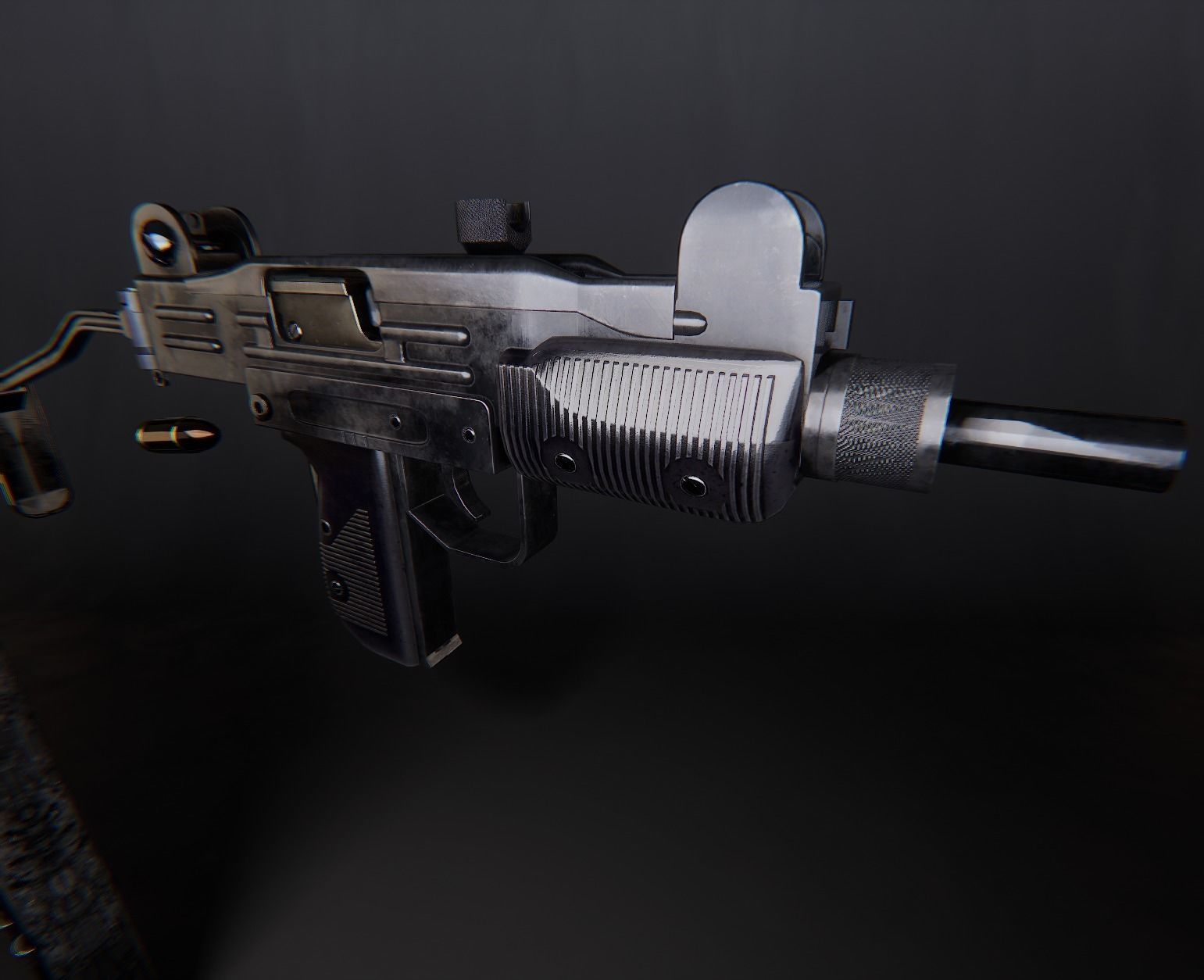 AAA Micro Uzi Game Ready PBR  Low-poly 3D model_19