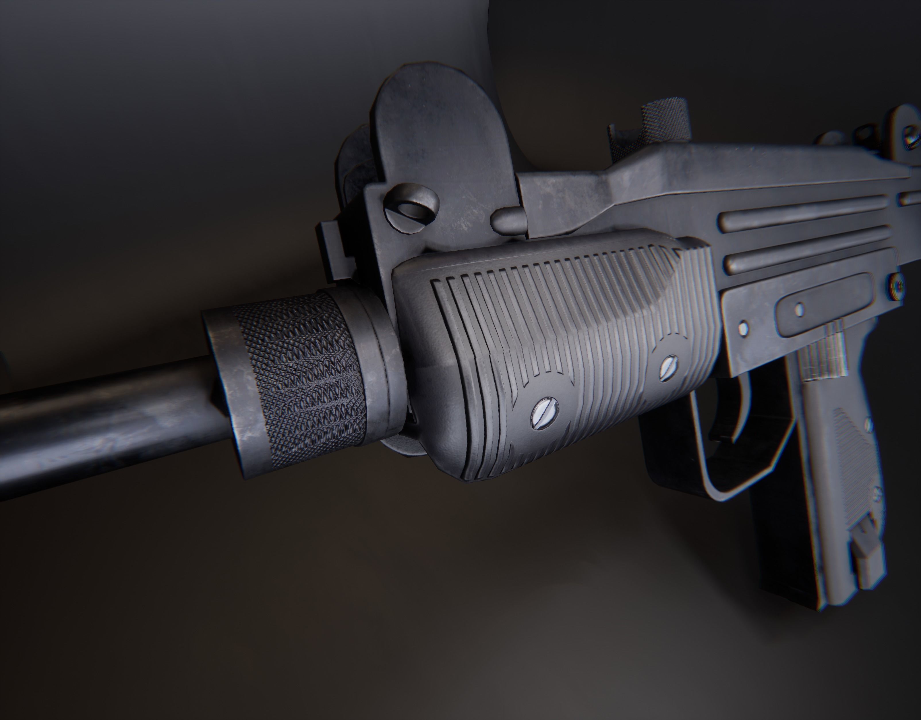 AAA Micro Uzi Game Ready PBR  Low-poly 3D model_6