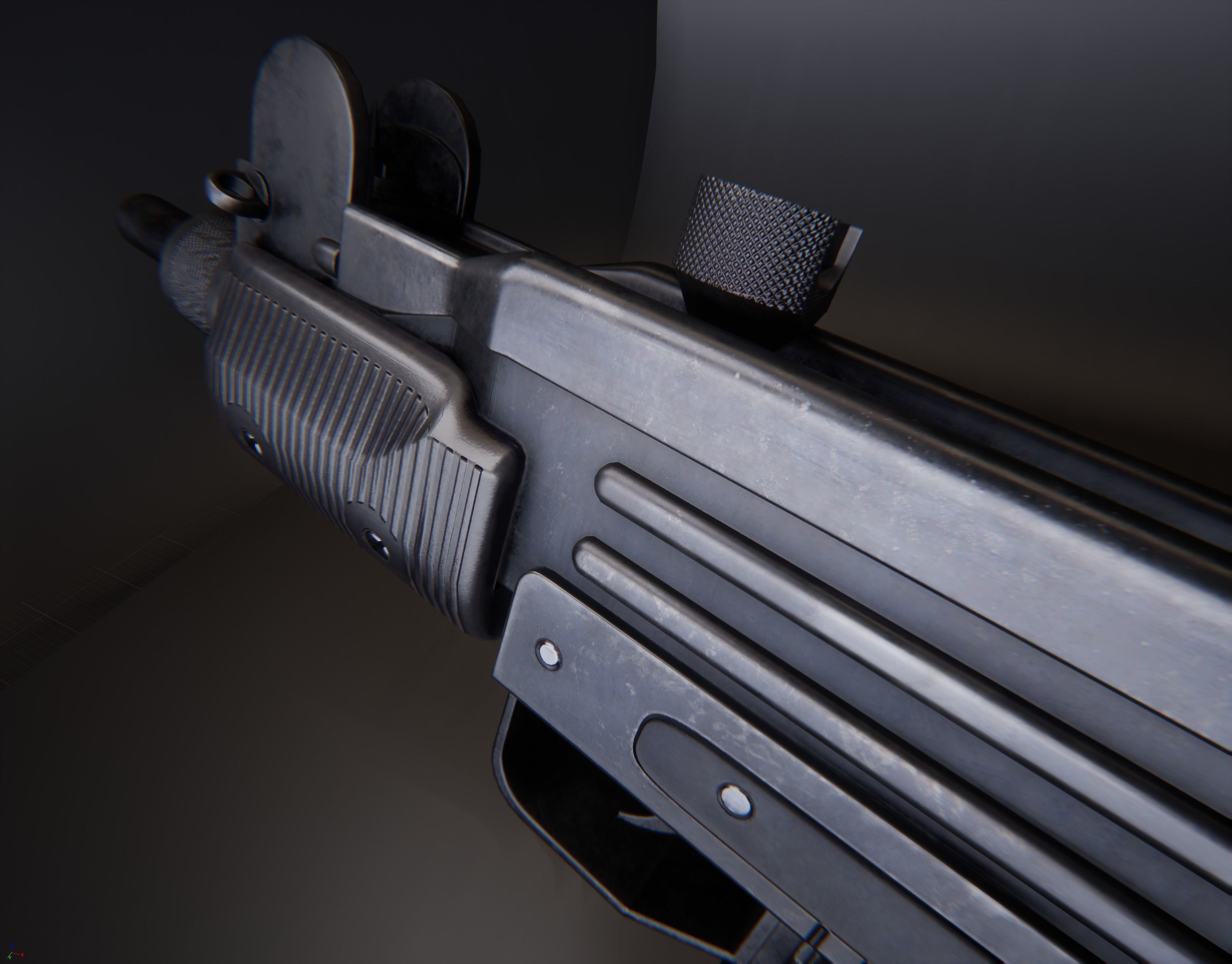 AAA Micro Uzi Game Ready PBR  Low-poly 3D model_1