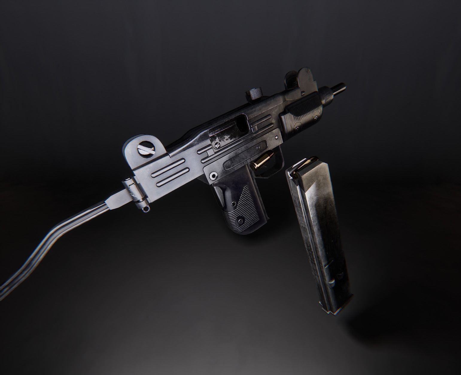 AAA Micro Uzi Game Ready PBR  Low-poly 3D model_11