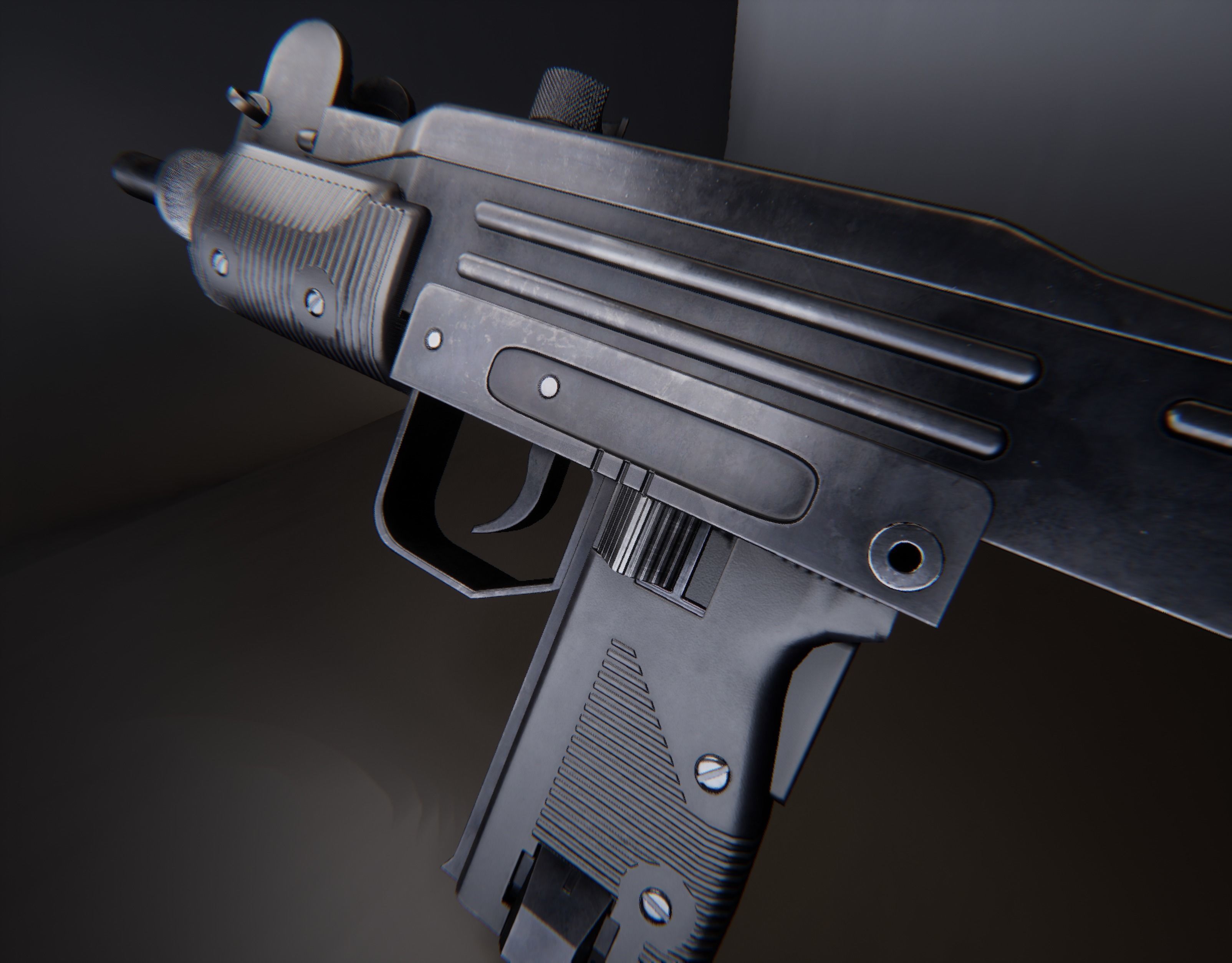 AAA Micro Uzi Game Ready PBR  Low-poly 3D model_13