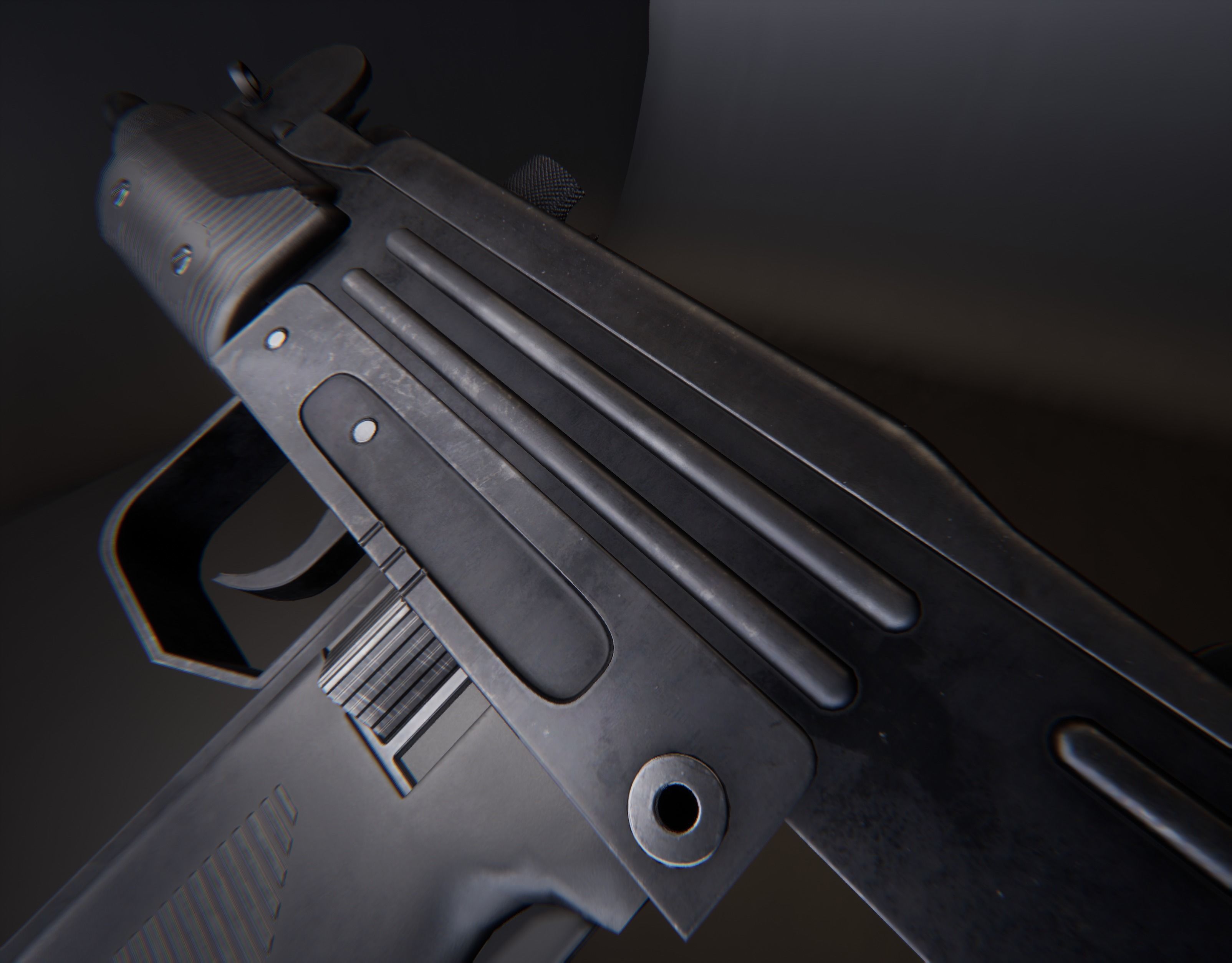 AAA Micro Uzi Game Ready PBR  Low-poly 3D model_25