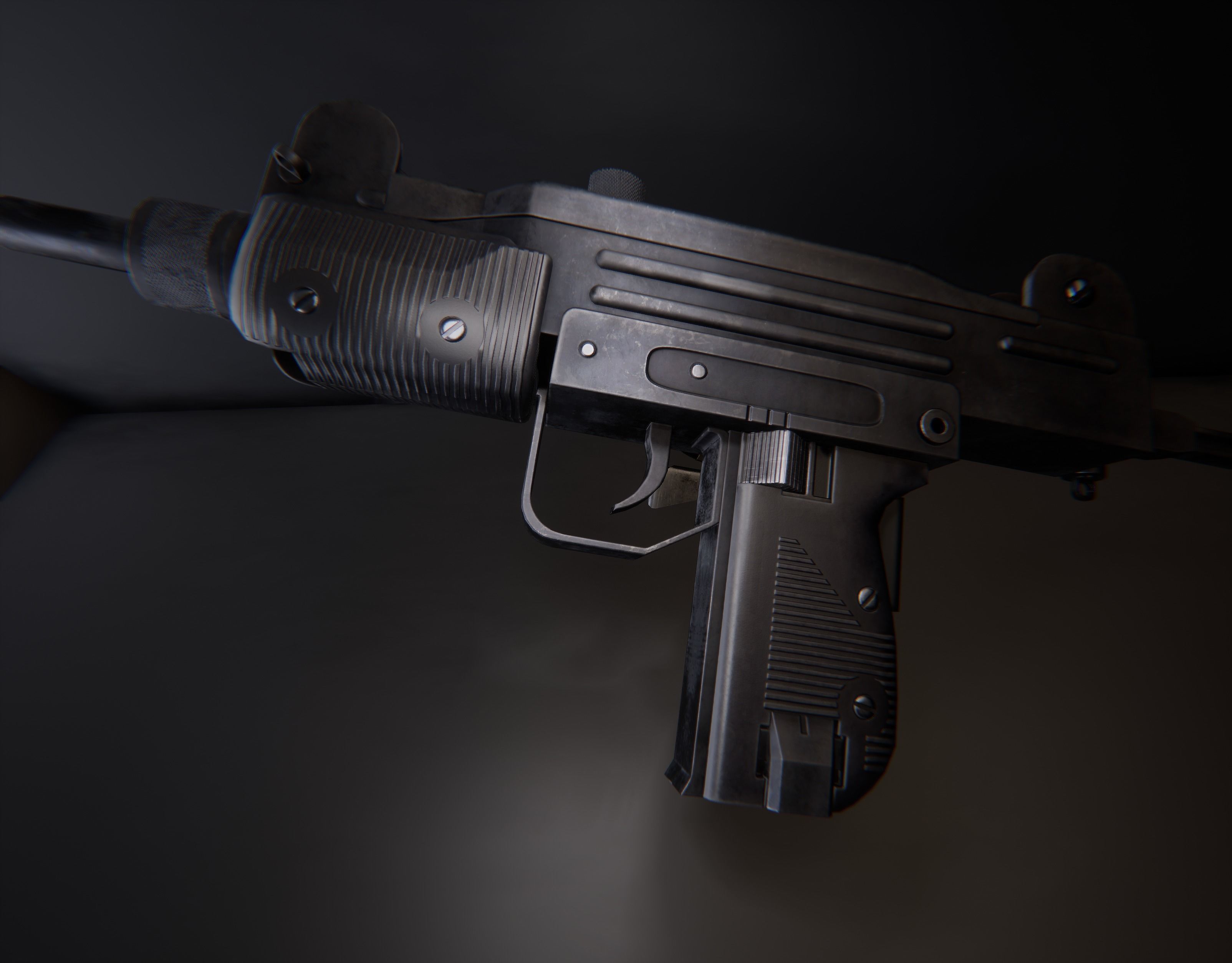 AAA Micro Uzi Game Ready PBR  Low-poly 3D model_16