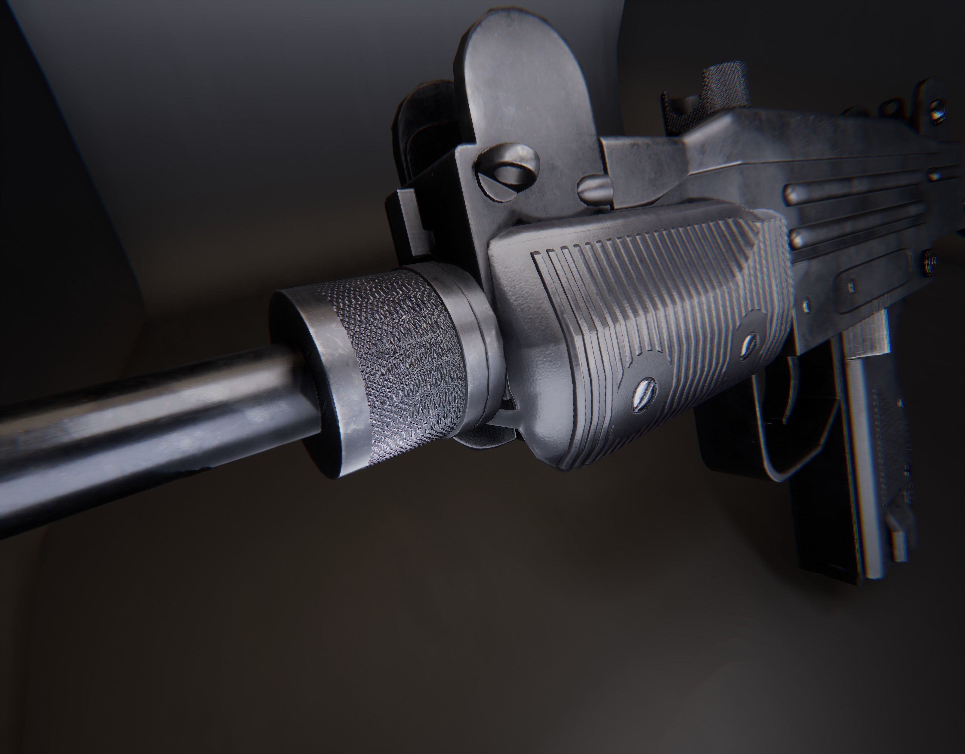 AAA Micro Uzi Game Ready PBR  Low-poly 3D model_14