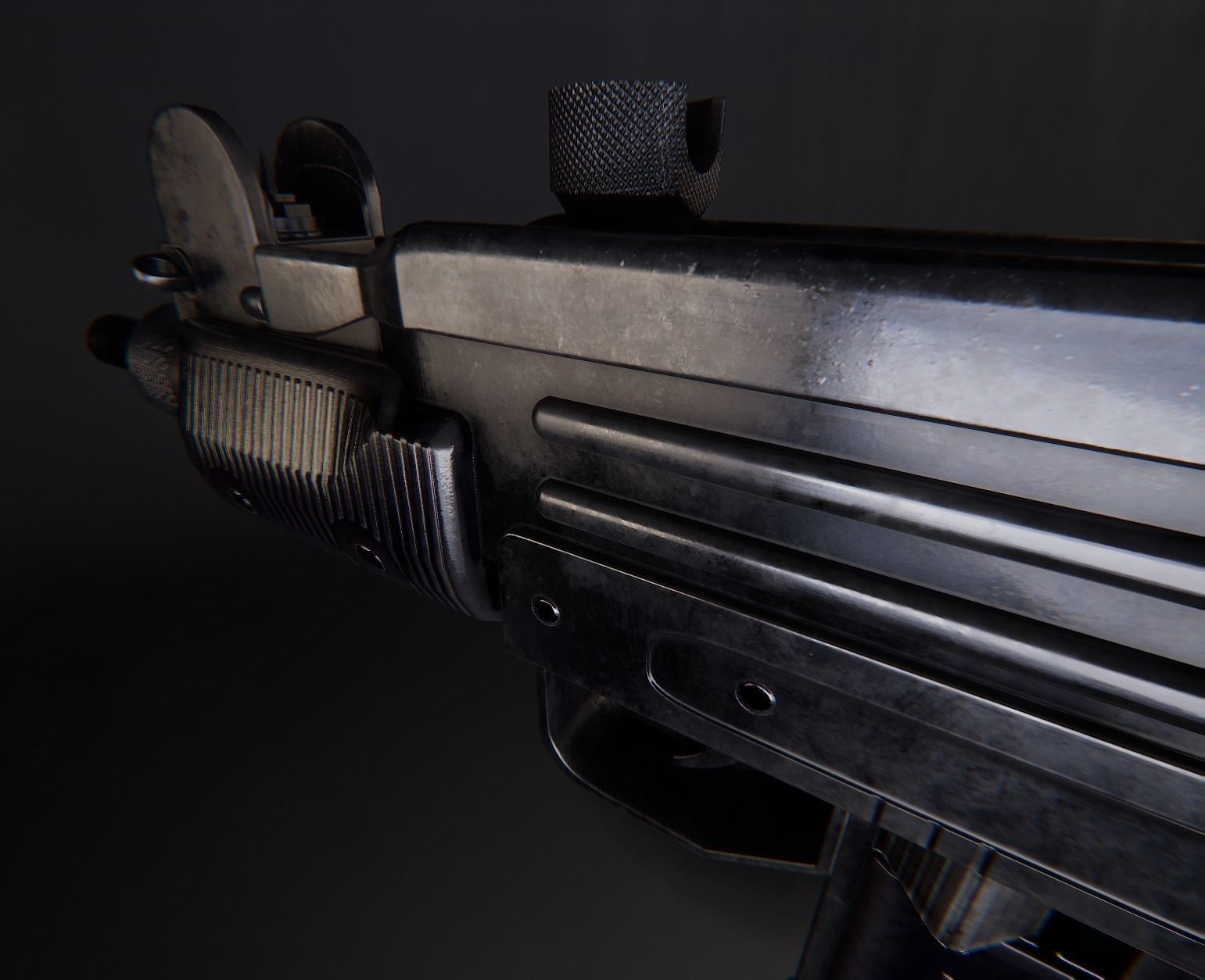 AAA Micro Uzi Game Ready PBR  Low-poly 3D model_12