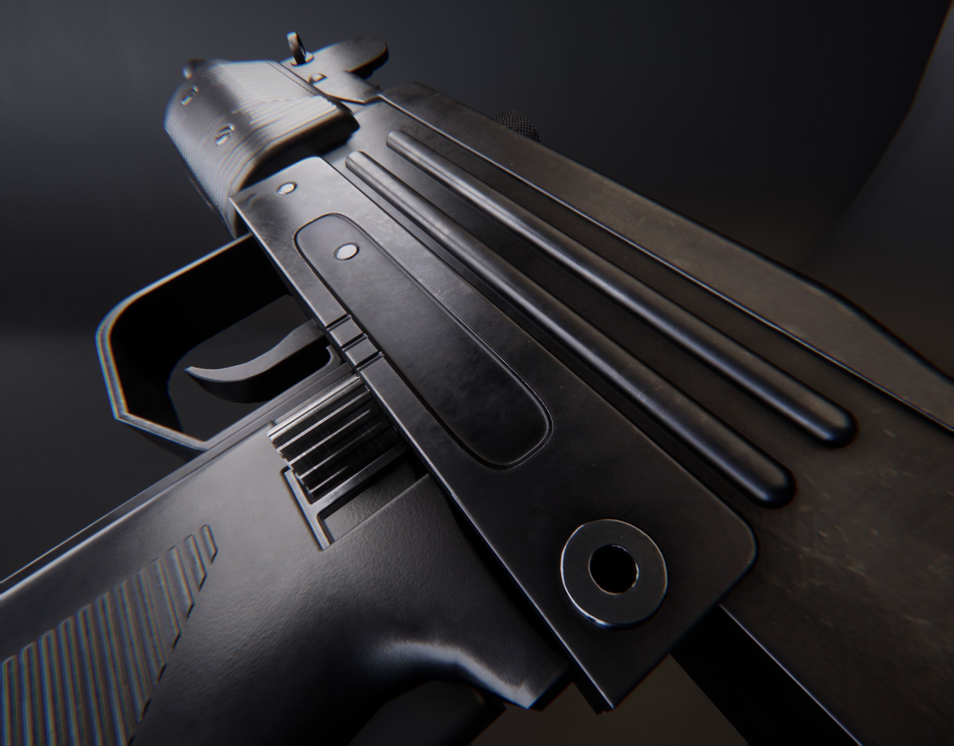 AAA Micro Uzi Game Ready PBR  Low-poly 3D model_27