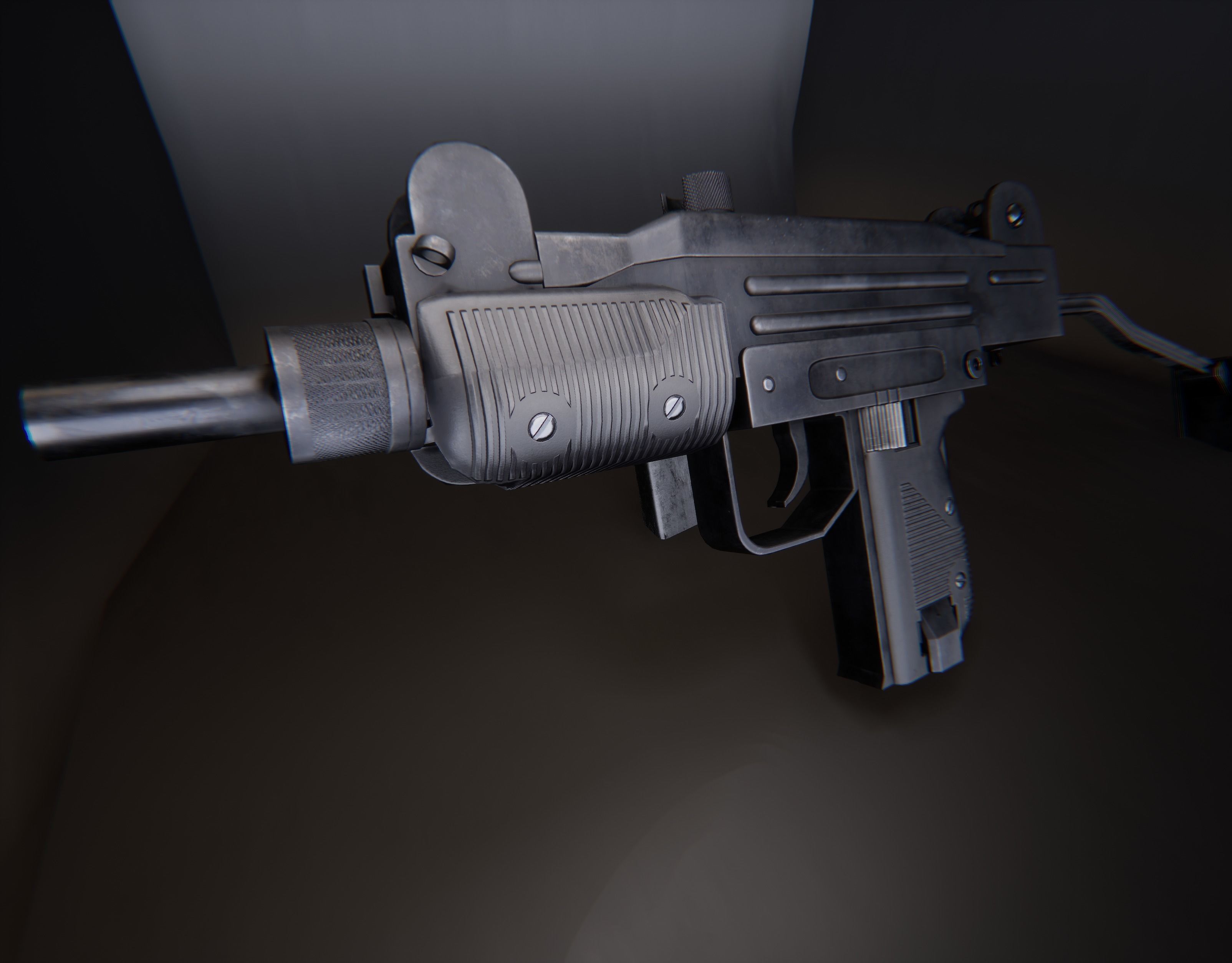 AAA Micro Uzi Game Ready PBR  Low-poly 3D model_26