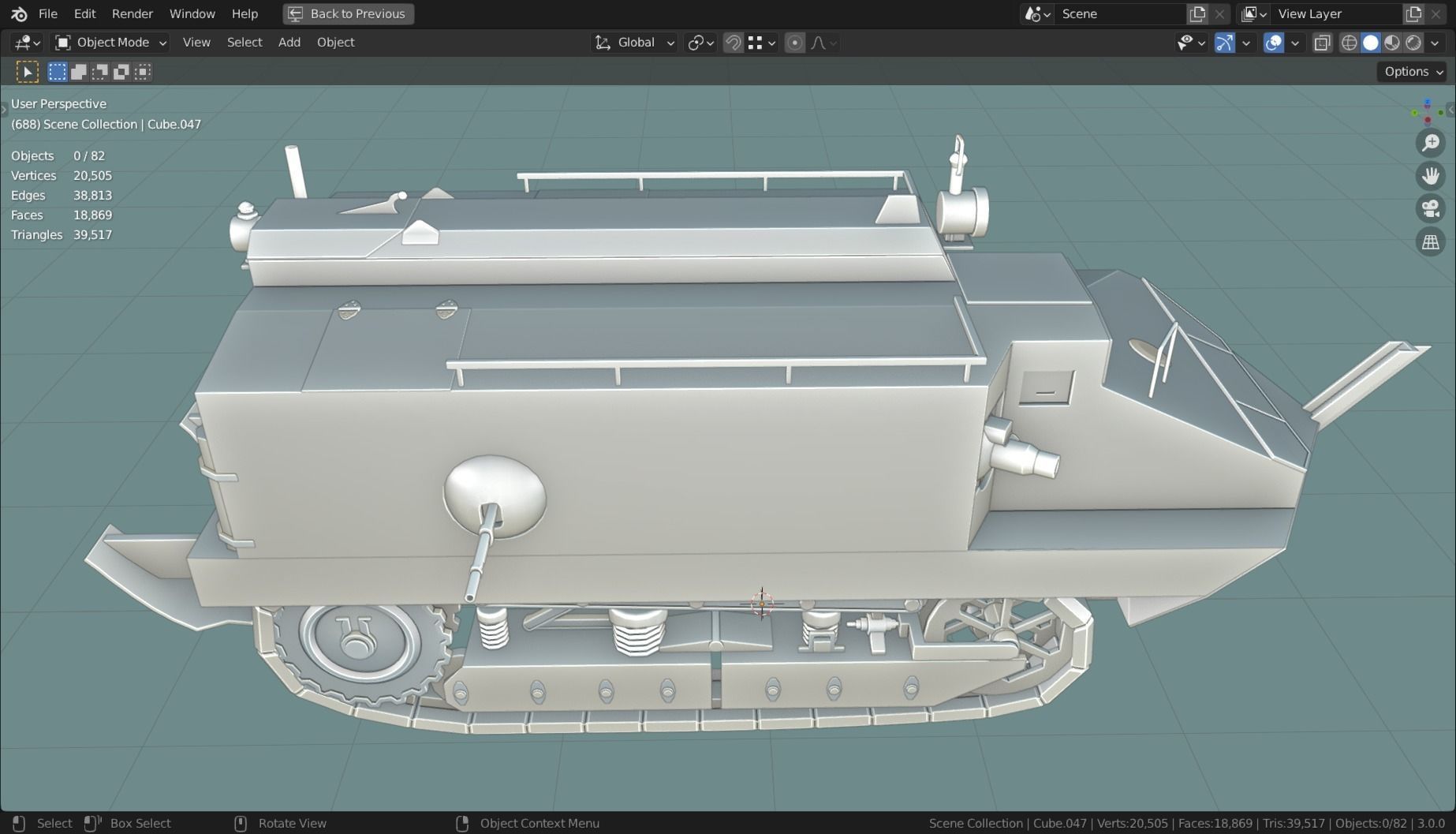 Shneider CA TANK BASE MESH  Low-poly 3D model_20