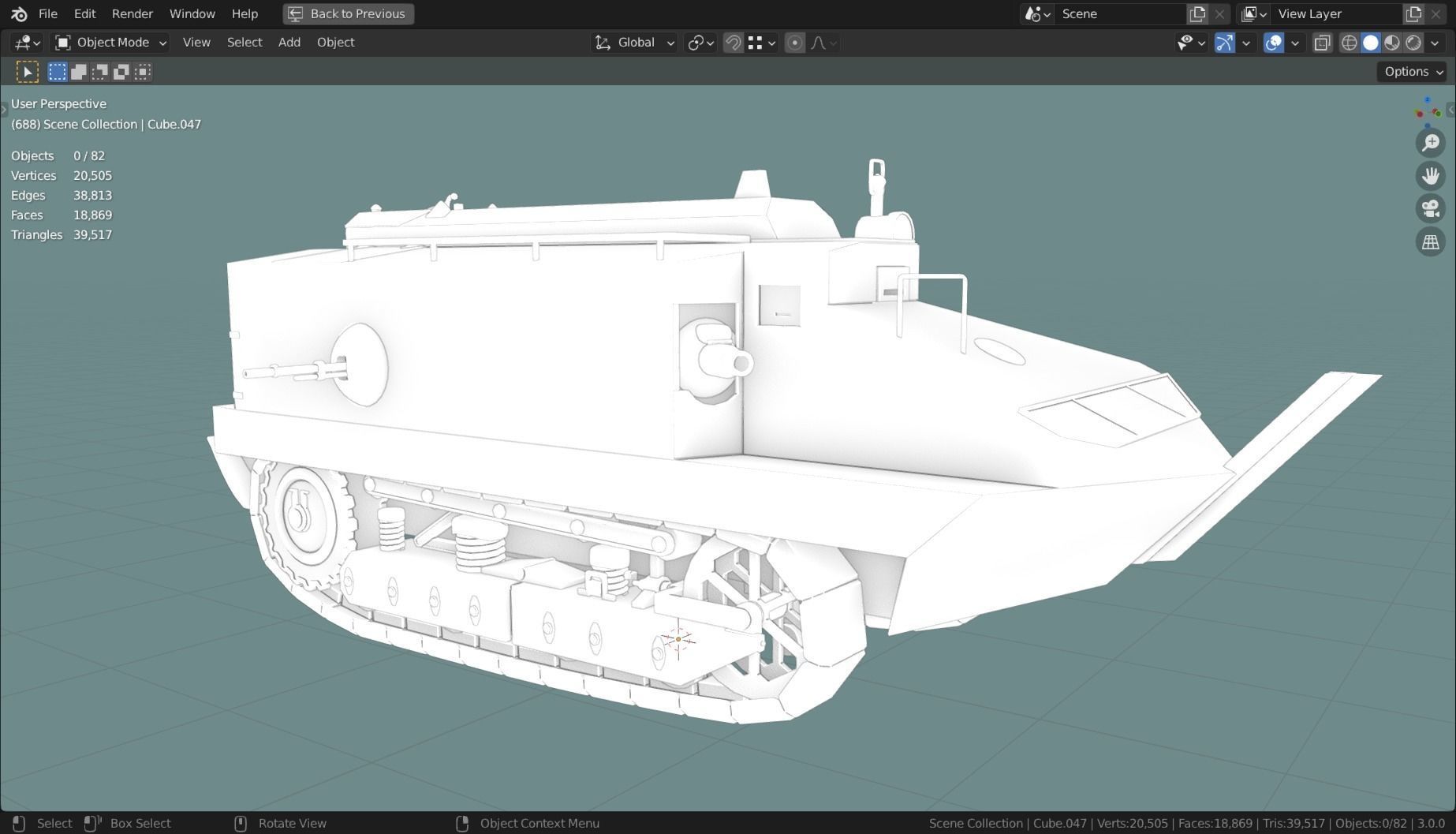Shneider CA TANK BASE MESH  Low-poly 3D model_16