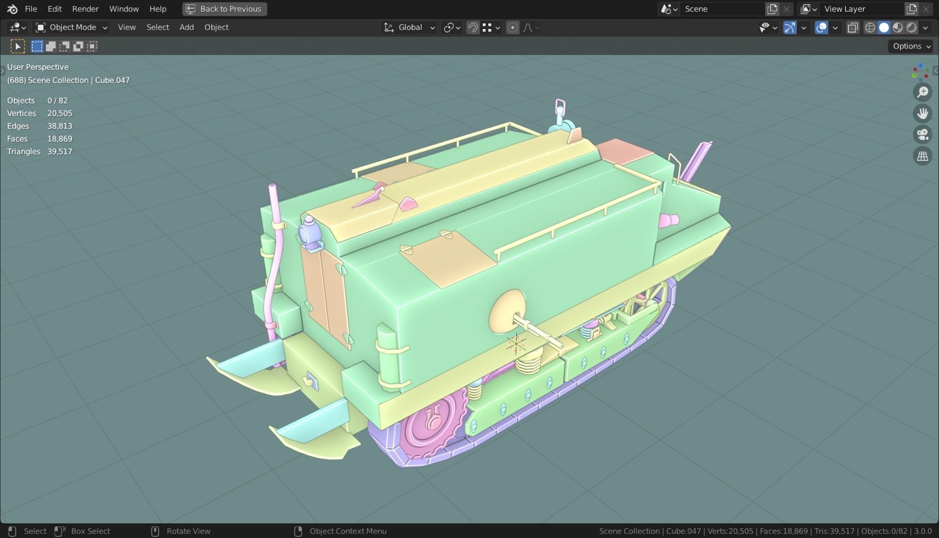 Shneider CA TANK BASE MESH  Low-poly 3D model_8