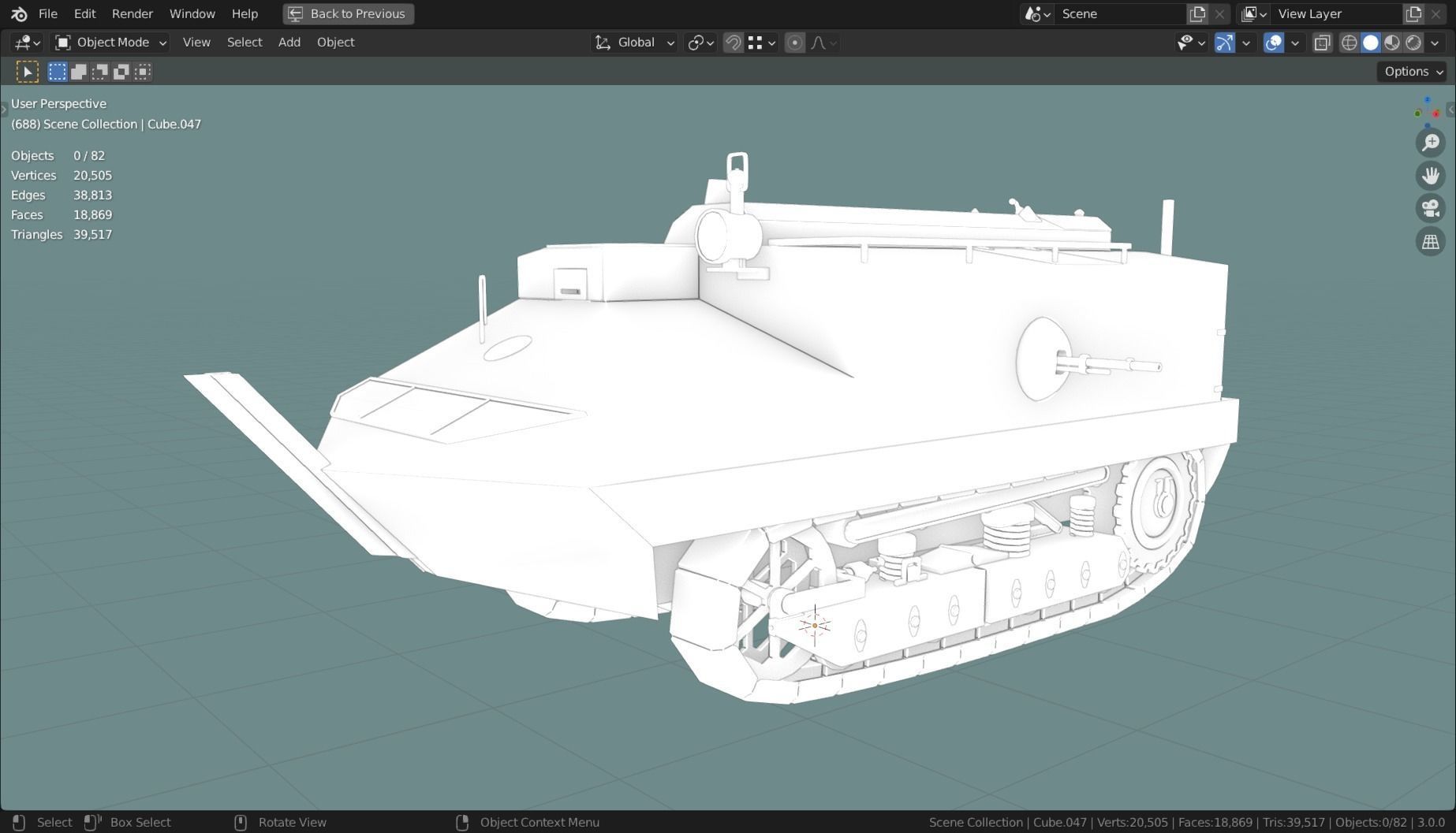 Shneider CA TANK BASE MESH  Low-poly 3D model_17