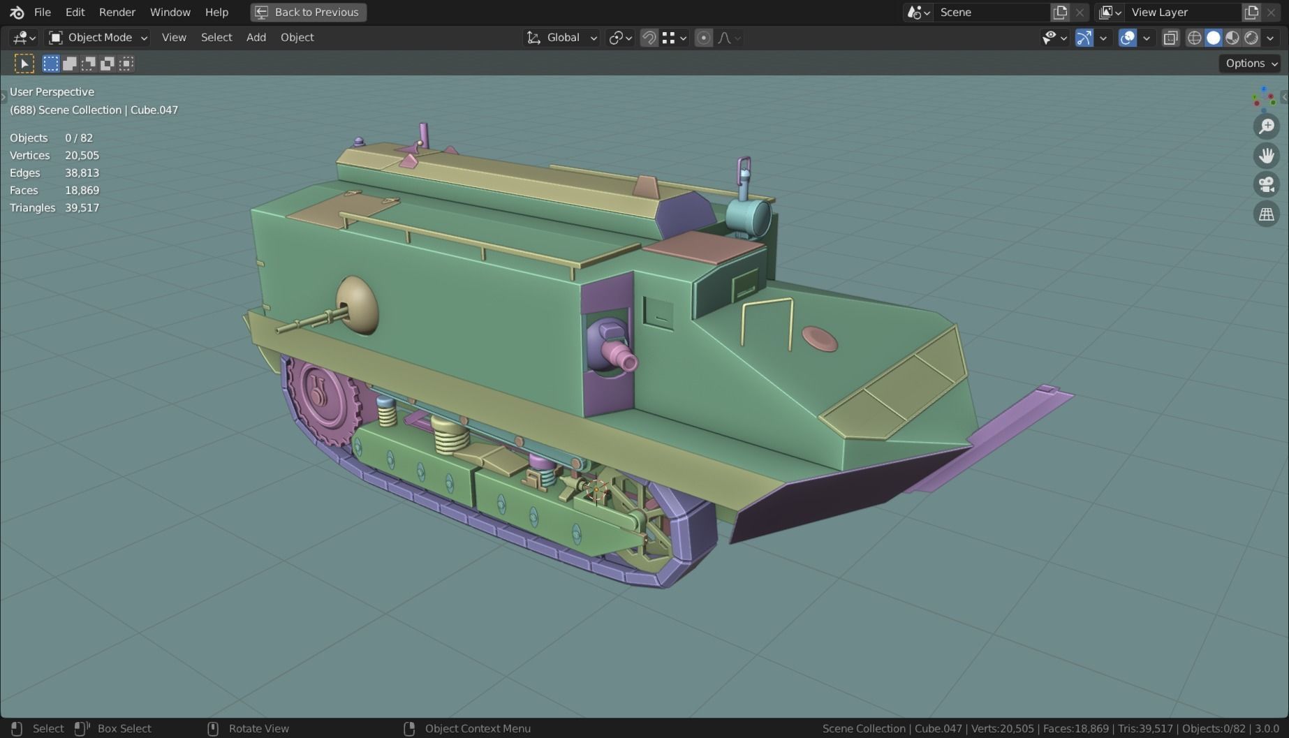 Shneider CA TANK BASE MESH  Low-poly 3D model_3