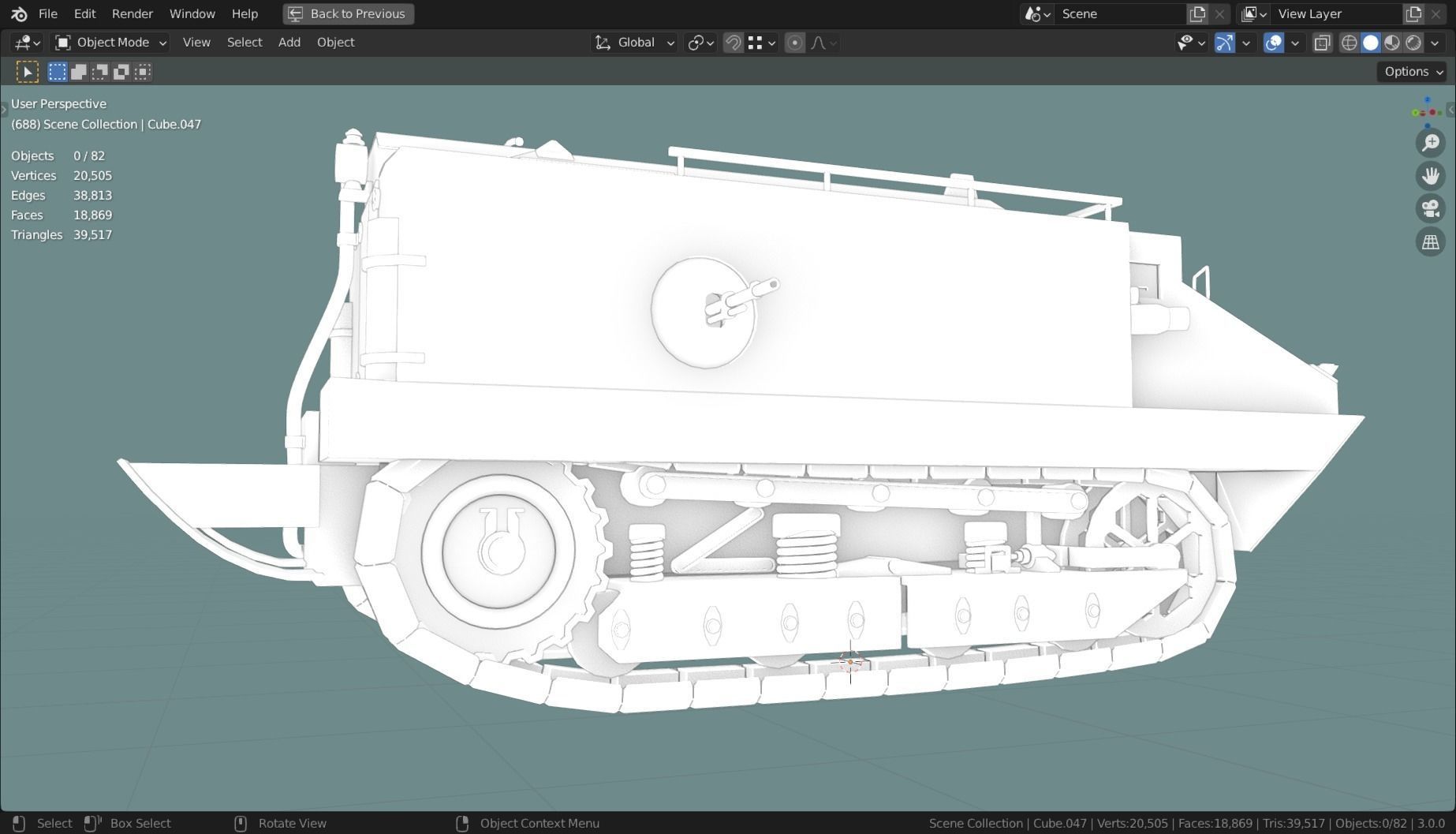 Shneider CA TANK BASE MESH  Low-poly 3D model_19