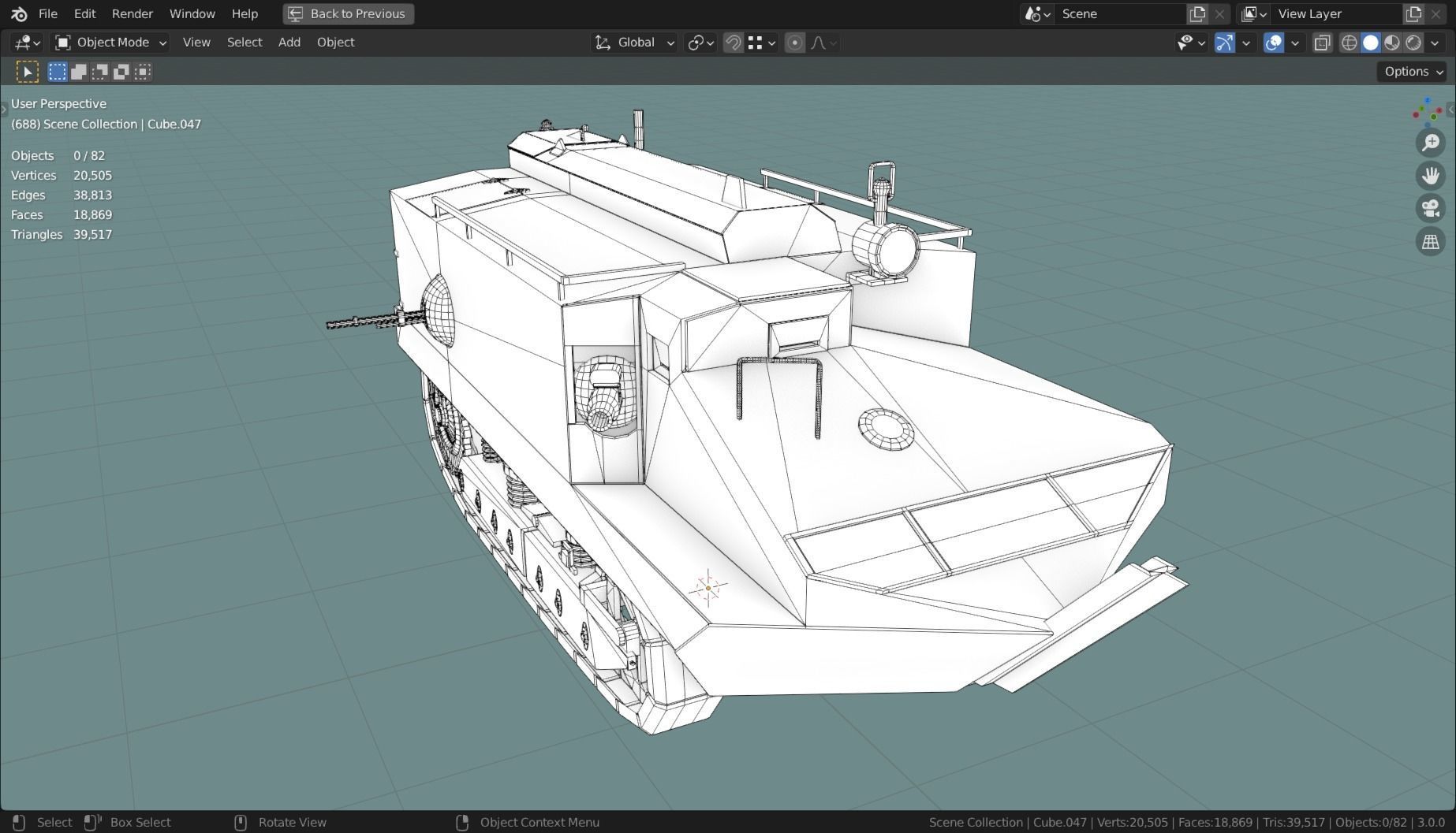 Shneider CA TANK BASE MESH  Low-poly 3D model_15