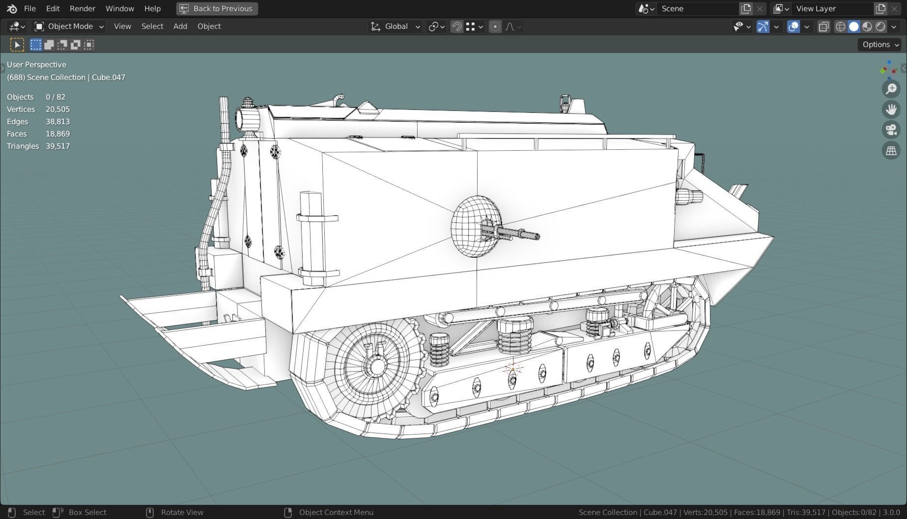 Shneider CA TANK BASE MESH  Low-poly 3D model_11