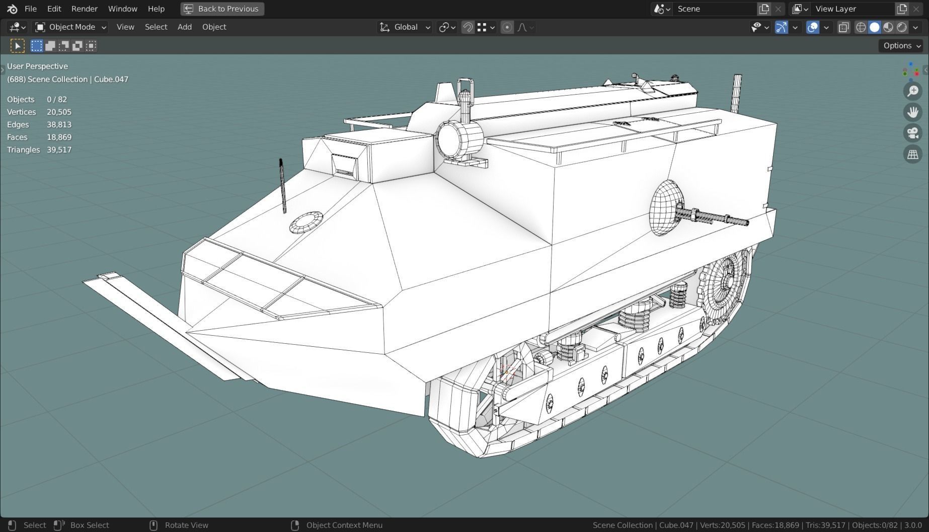 Shneider CA TANK BASE MESH  Low-poly 3D model_12