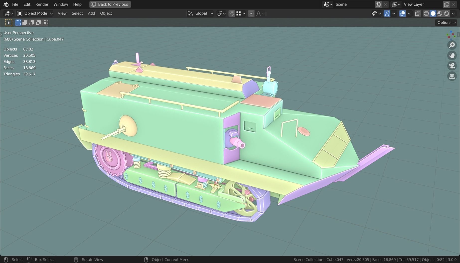 Shneider CA TANK BASE MESH  Low-poly 3D model_9