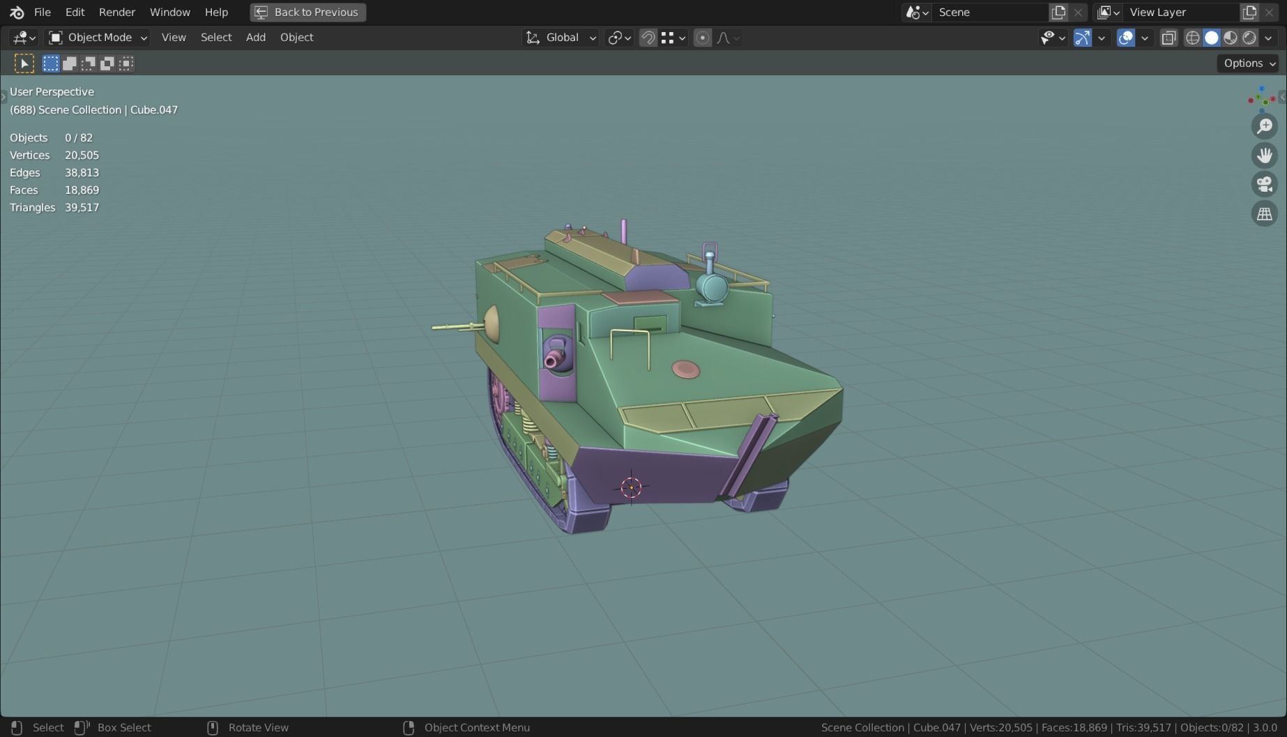 Shneider CA TANK BASE MESH  Low-poly 3D model_5